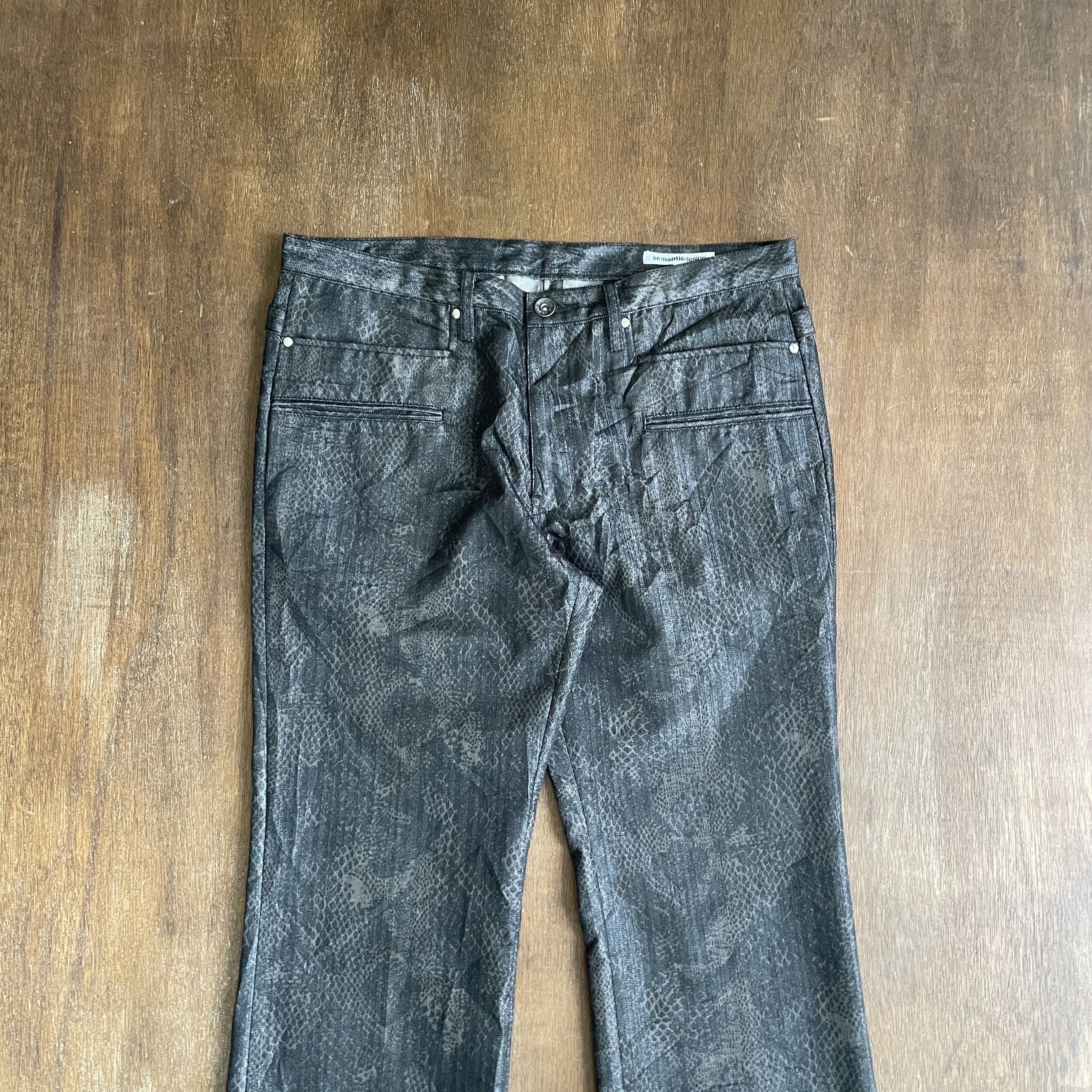 semanticdesign Semanticdesign Snake Skin Boot cut Denim Size US 31 - 2 Thumbnail