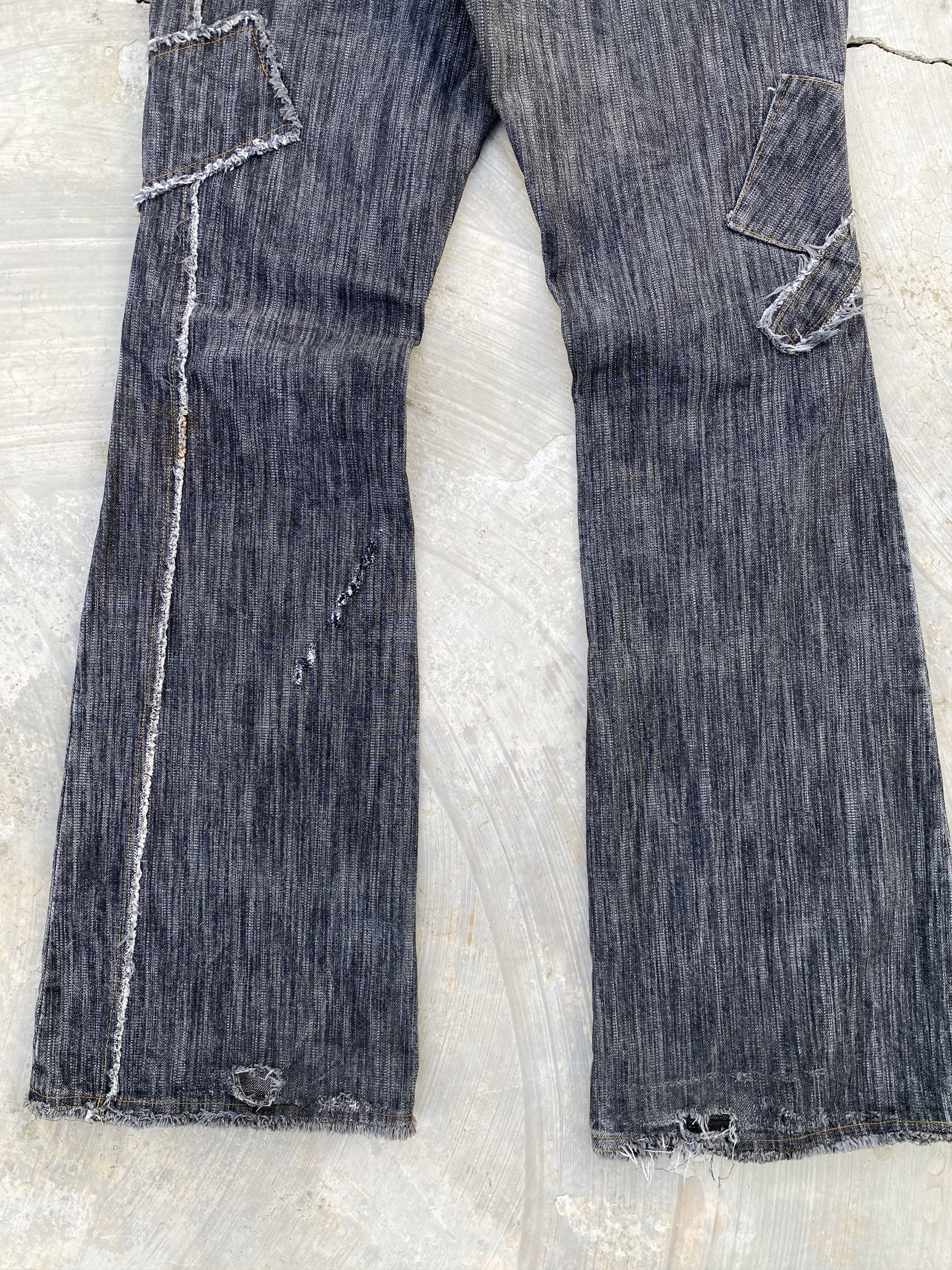 Japanese Brand × Tornado Mart Tornado Mart Patchwork Black Jeans Size US 33 - 7 Thumbnail