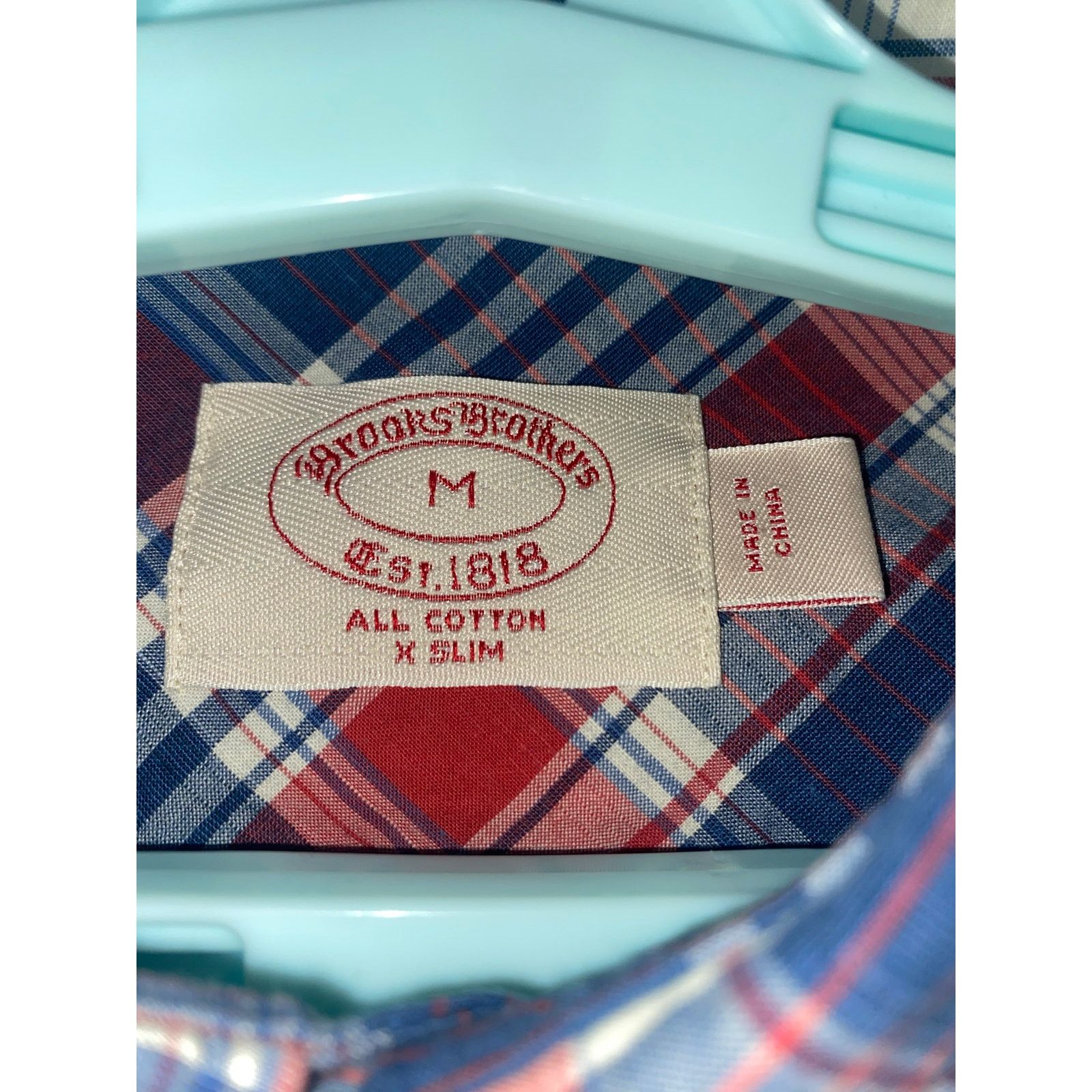 Brooks Brothers Brooks Brothers Red White Blue Plaid Long Sleeve Shirt Mens Size US M / EU 48-50 / 2 - 4 Thumbnail