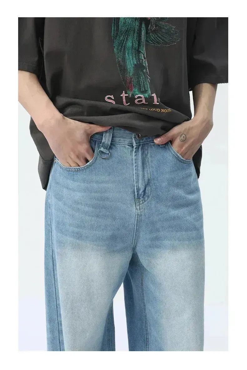 Japanese Brand Wide Leg Casual Simple Style Jeans Pants Size US 30 / EU 46 - 3 Thumbnail