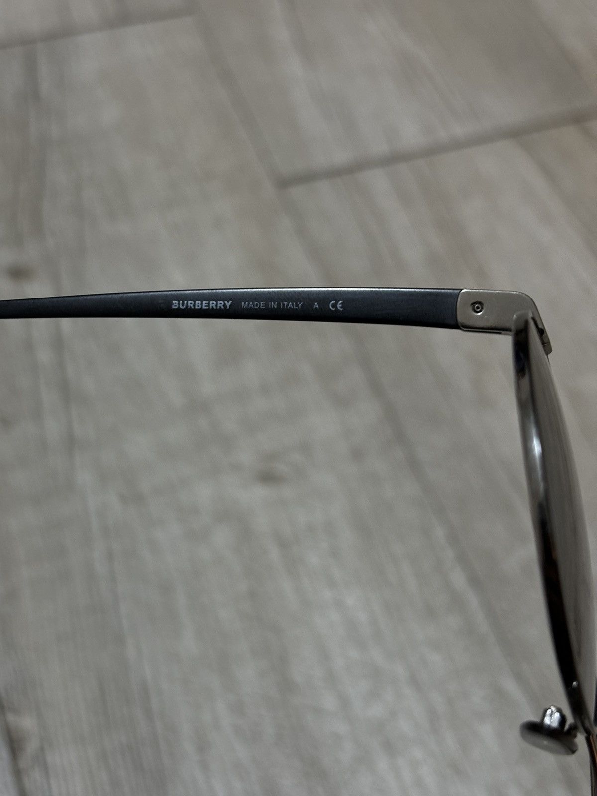 Burberry × Burberry Prorsum Unisex B-3109 Italy Big Logo Frame Metal-Matte Round Shape Sunglasses Size ONE SIZE - 15 Thumbnail