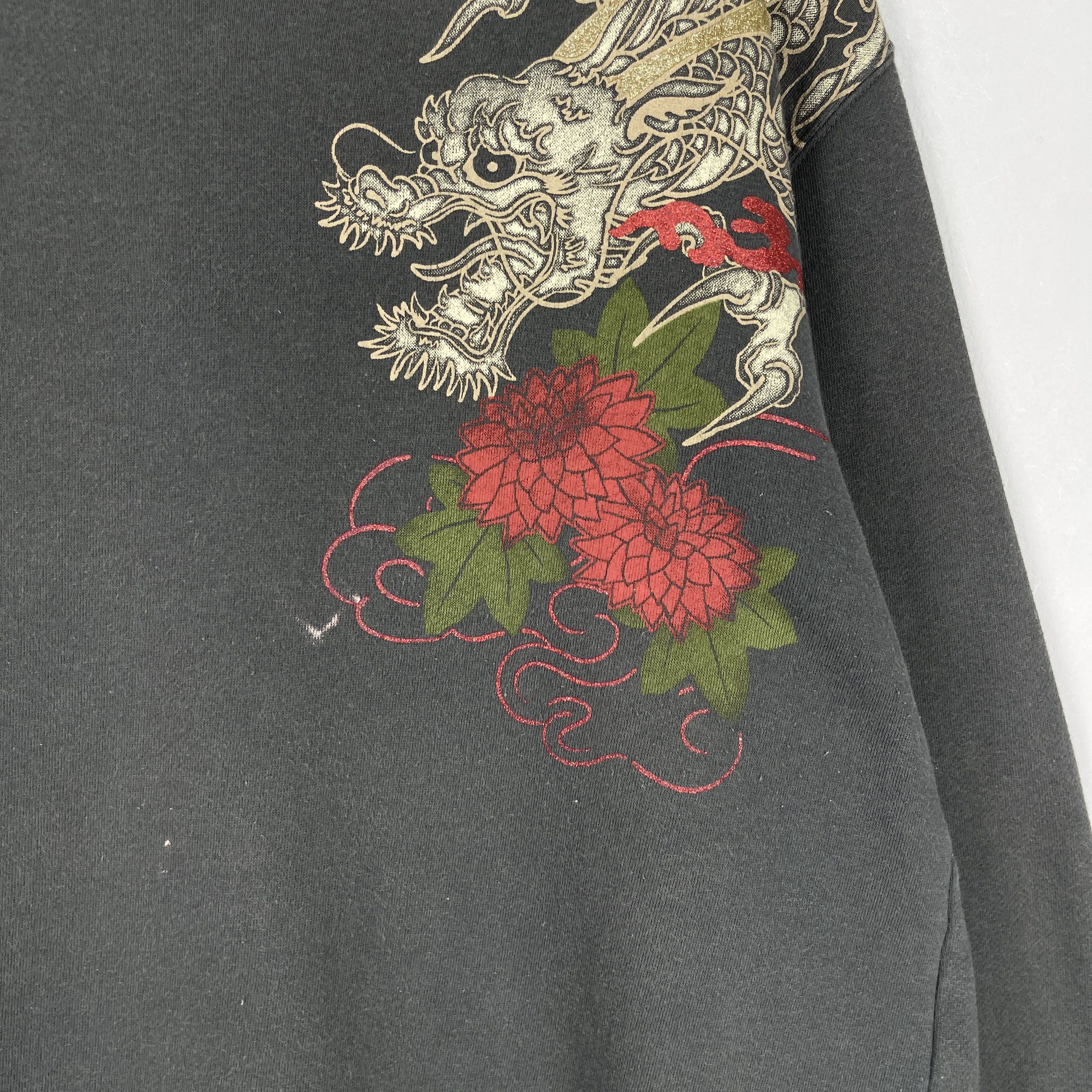 Japanese Brand Vintage Japanese SUKAJAN Dragon Over Printed Sweatshirt Size US L / EU 52-54 / 3 - 6 Thumbnail
