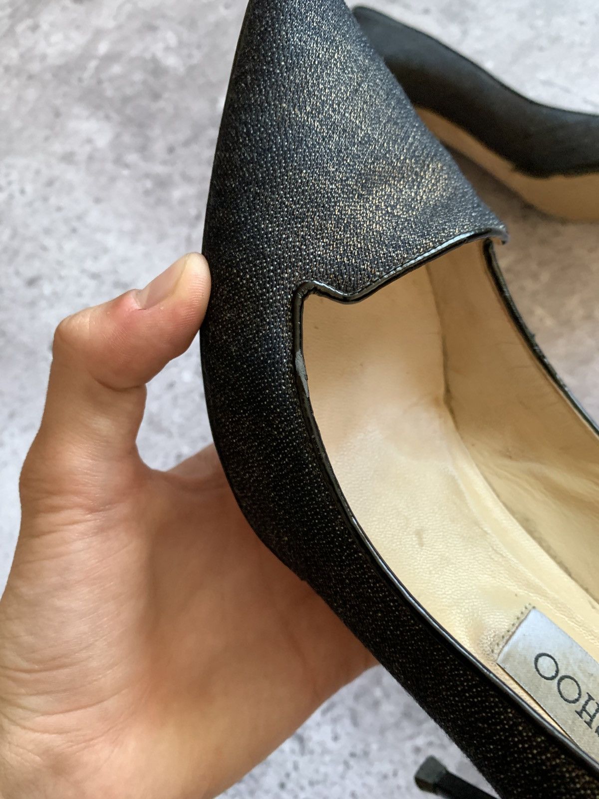 Jimmy Choo 🔥JIMMY CHOO DENIM HEELS Size US 10 / IT 40 - 9 Thumbnail