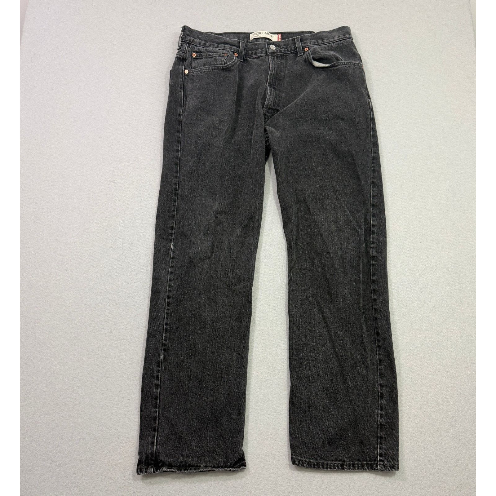 Levi's Vintage Levis 505 Jeans Men's 38x32 Black Denim Straight Fit Size US 38 / EU 54 - 1 Thumbnail