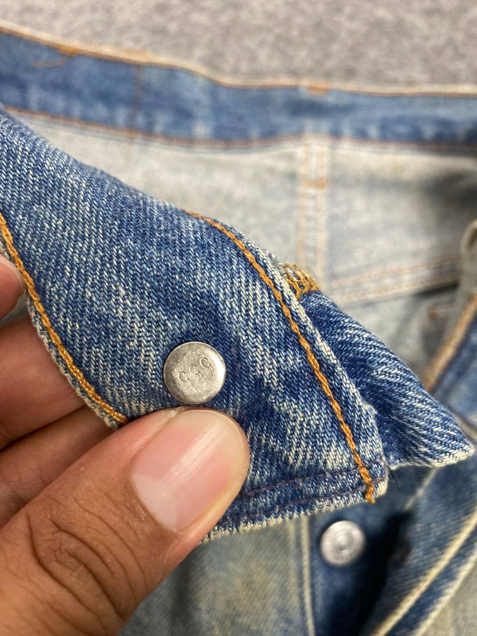 Levi's vintage 90s levis 501 distressed denim nice design Size US 30 / EU 46 - 15 Thumbnail