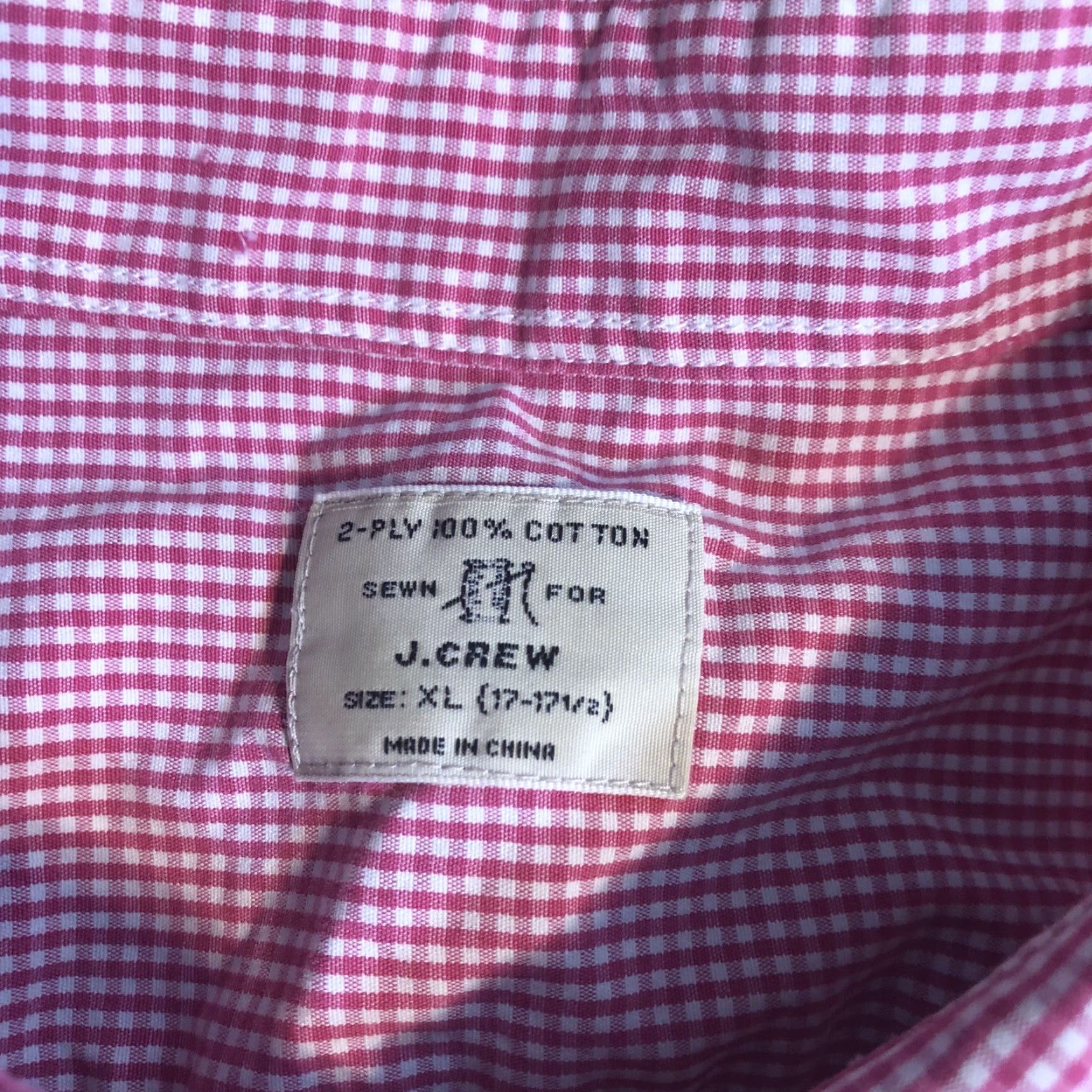 J.Crew J.CREW Shirt Men's Long Sleeve Button-Down Check Pattern Red & White Size XL Size US XL / EU 56 / 4 - 4 Thumbnail