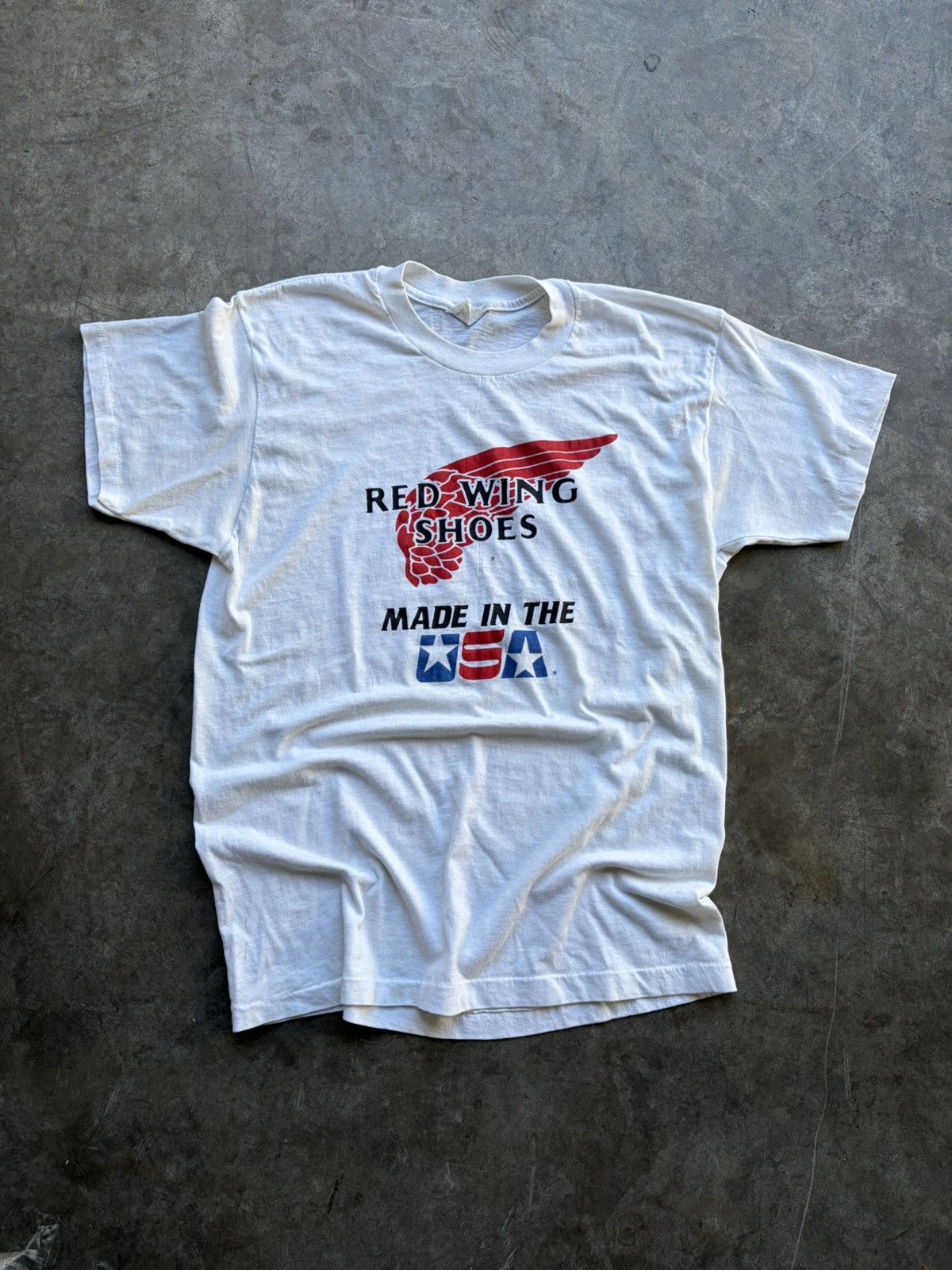 Red Wing True vintage 1970’s/80’s Red Wing Shoes Baby Tee USA Made Size US M / EU 48-50 / 2 - 1 Thumbnail