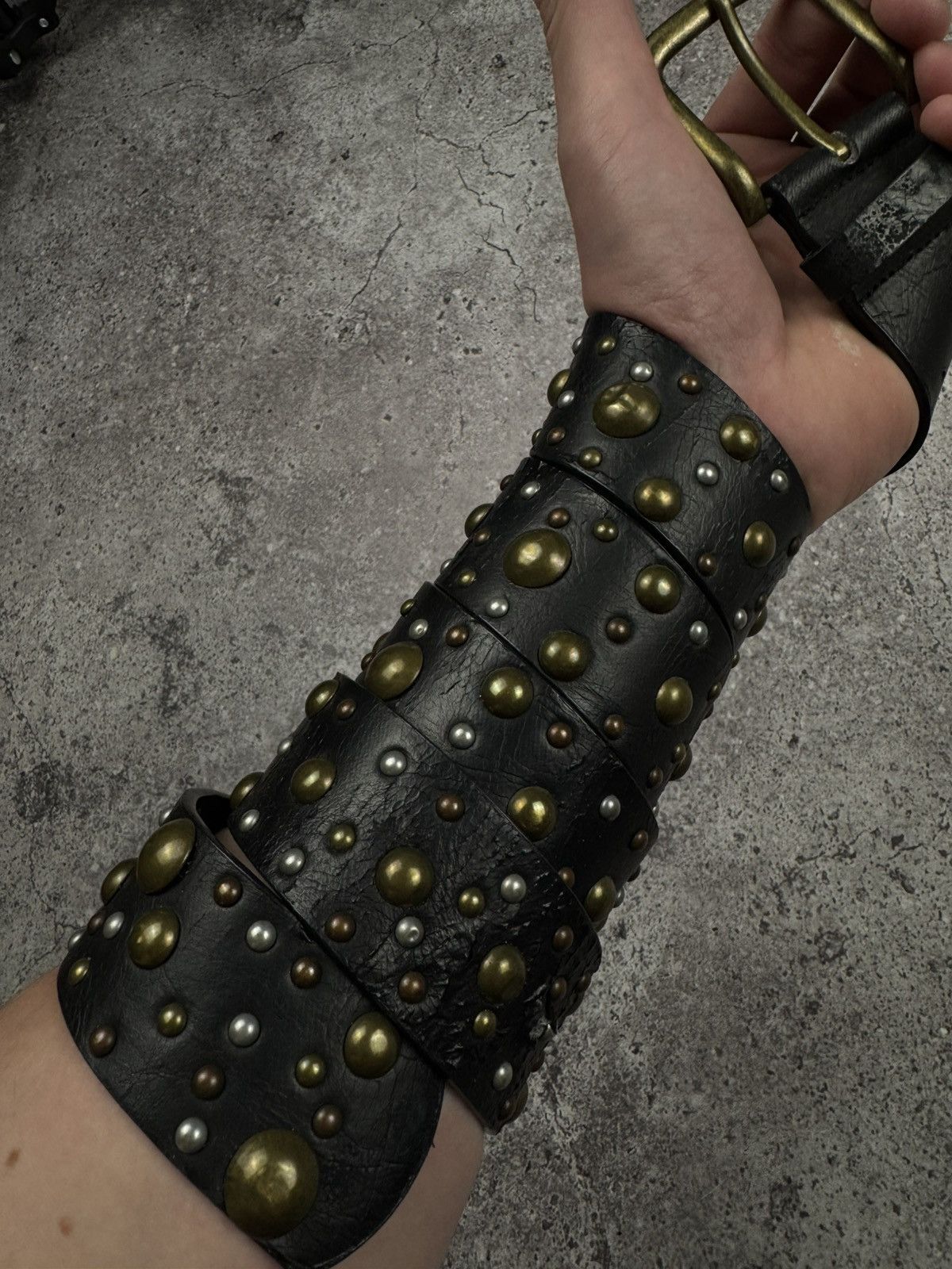 Japanese Brand VINTAGE PUNK ROCK STUDDEDB OPIUM BELT Y2K JAPANESE Size ONE SIZE - 2 Thumbnail