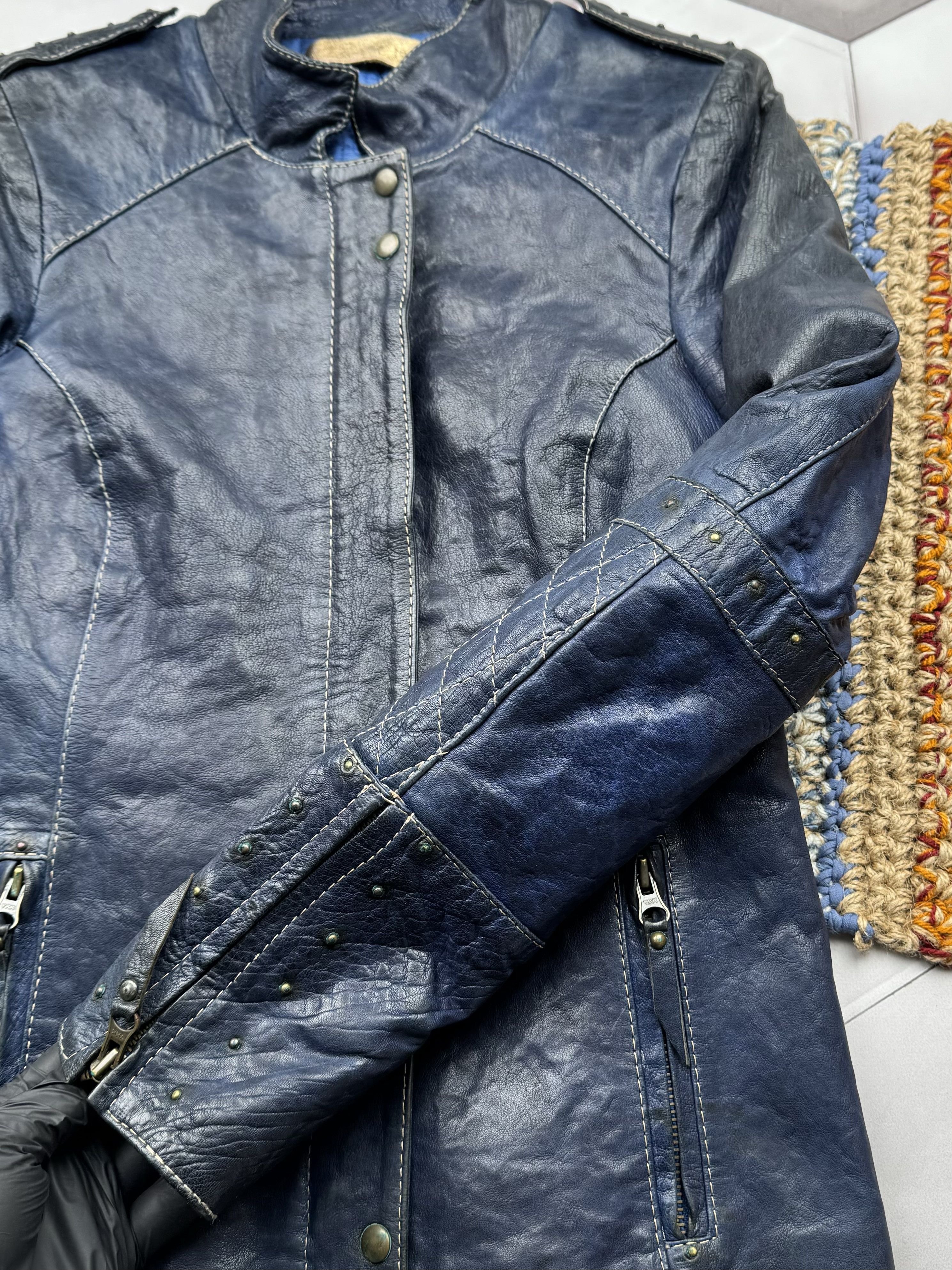 Vintage Vintage Faded Leather Jacket (E4) Size S / US 4 / IT 40 - 6 Thumbnail
