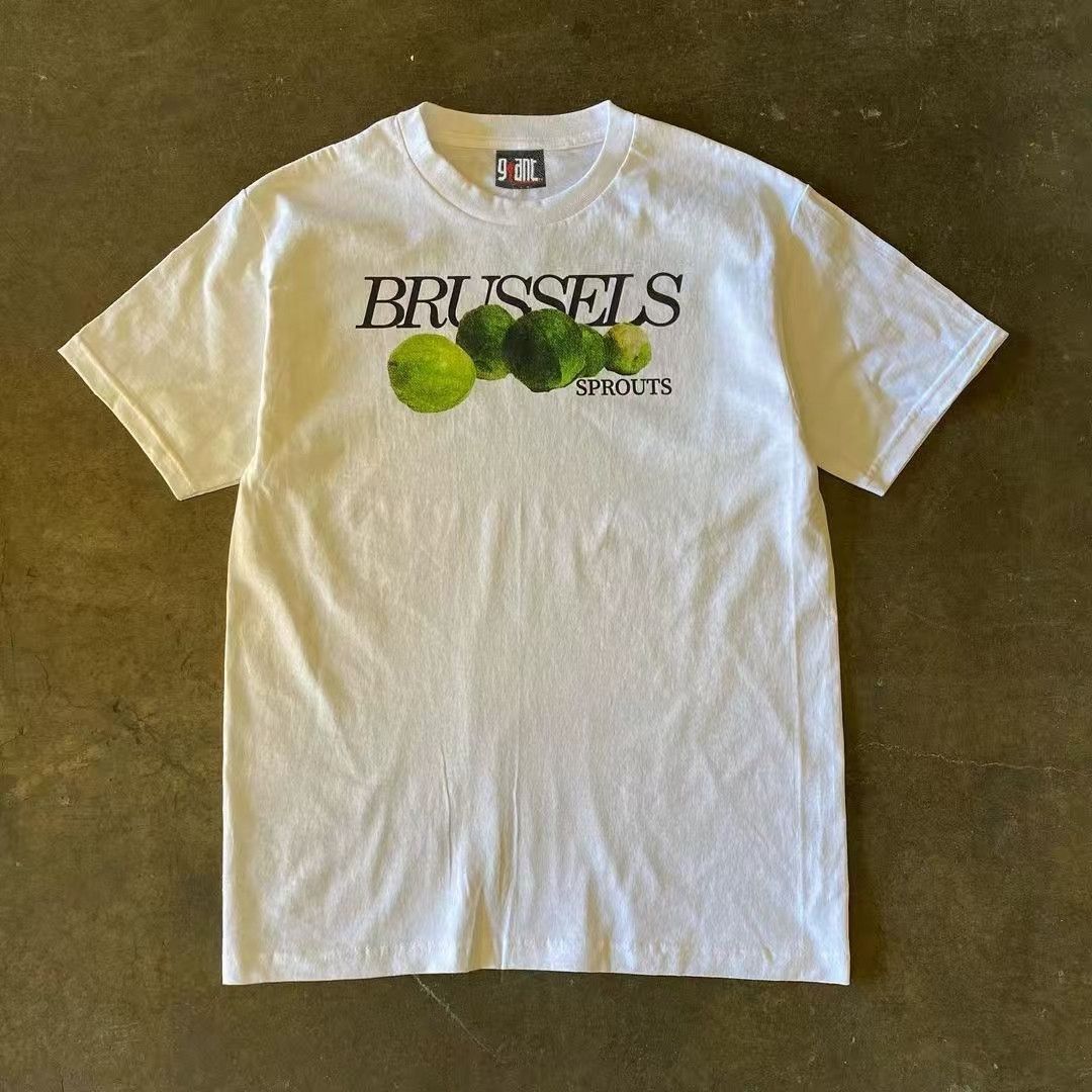 Japanese Brand White street washed retro vegetable print t-shirt Size US M / EU 48-50 / 2 - 1 Thumbnail