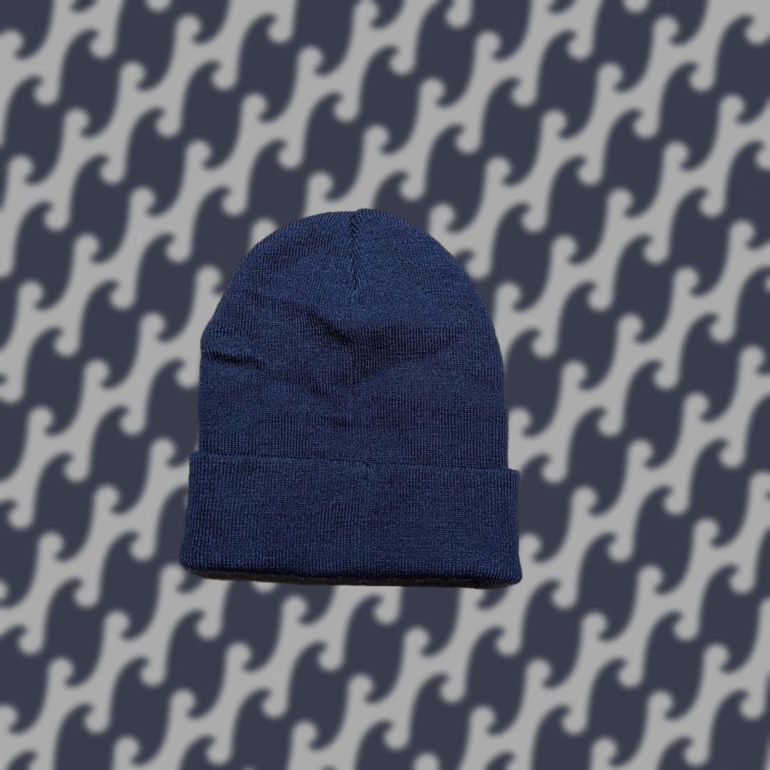 Save The Duck Save the Duck Beanie Hat One Size Cuffed Stretch Unisex Adults Navy Blue Knit Acrylic Mens Womens Boys Girls Size ONE SIZE - 1 Thumbnail