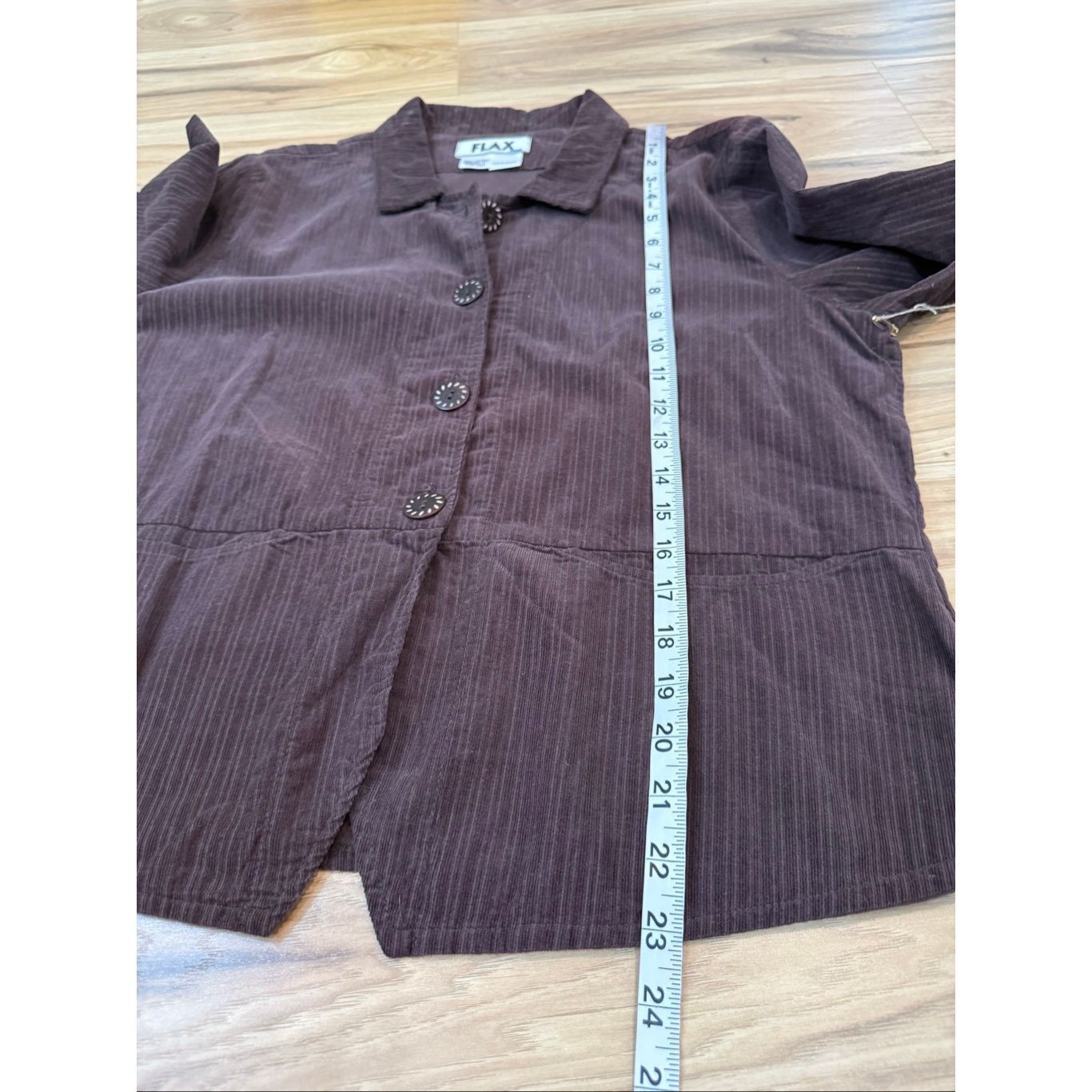 FLAX Flax Corduroy Button Up Blazer Jacket Womens Brown sz Small S Size S / US 4 / IT 40 - 6 Thumbnail
