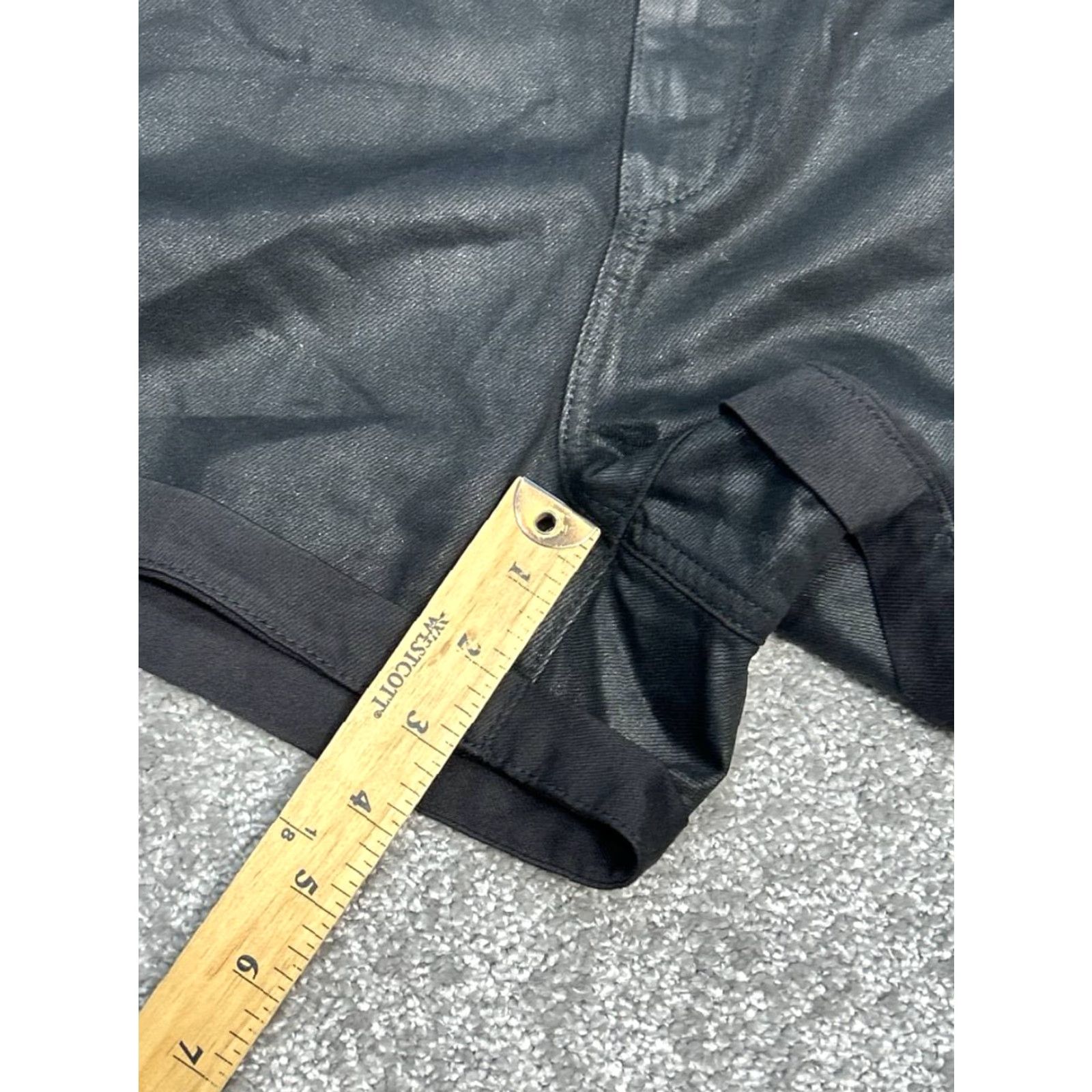 Paige Paige Shorts Womens 30 Black Denim Logo Cotton Stretch High Rise Cuffed Hem Size 30" / US 8 / IT 44 - 2 Thumbnail