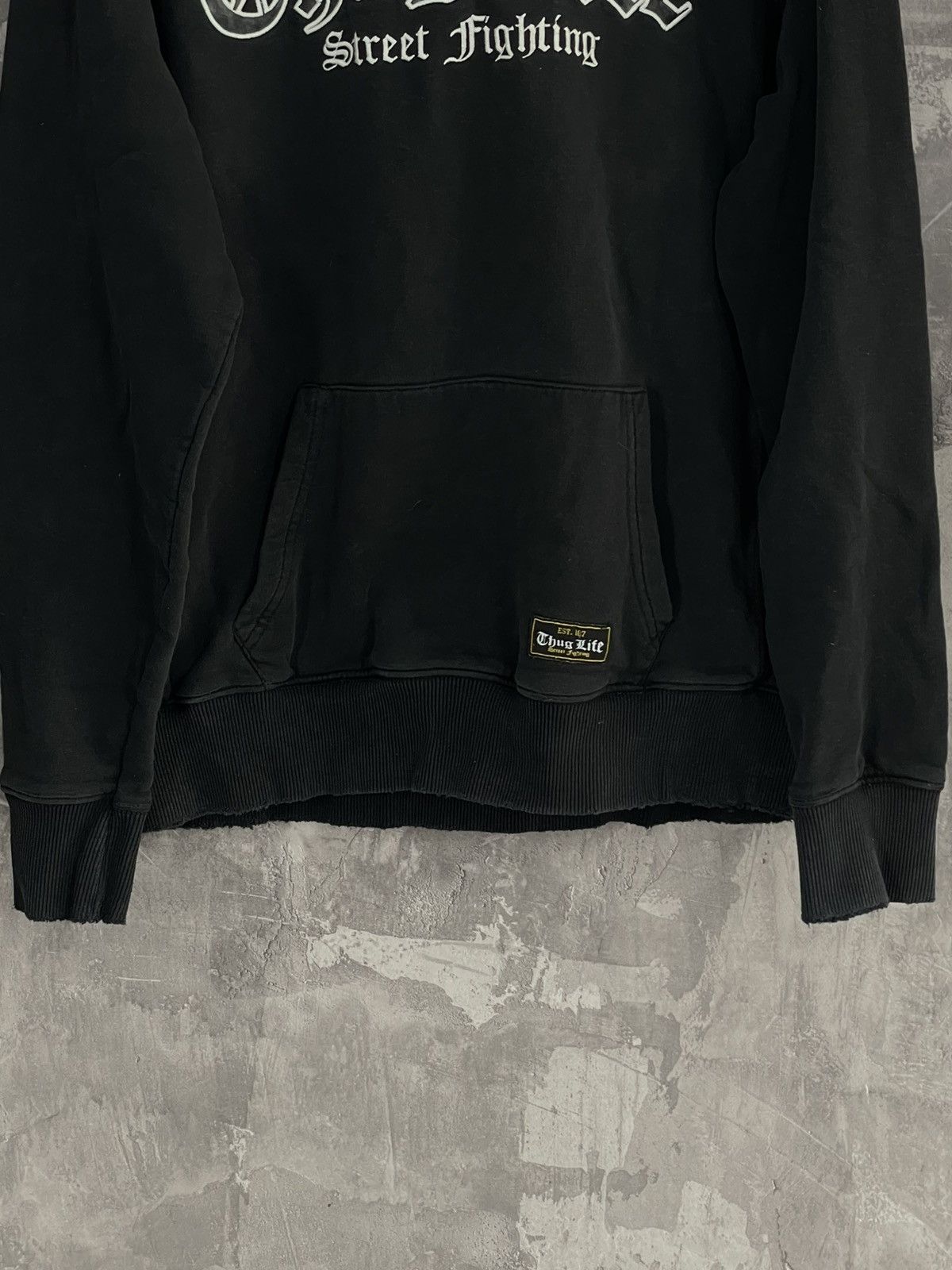 Rap Tees × Vintage 90s Vintage Thug Life Faded Oversized Hoodie rap skate Size US M / EU 48-50 / 2 - 5 Thumbnail