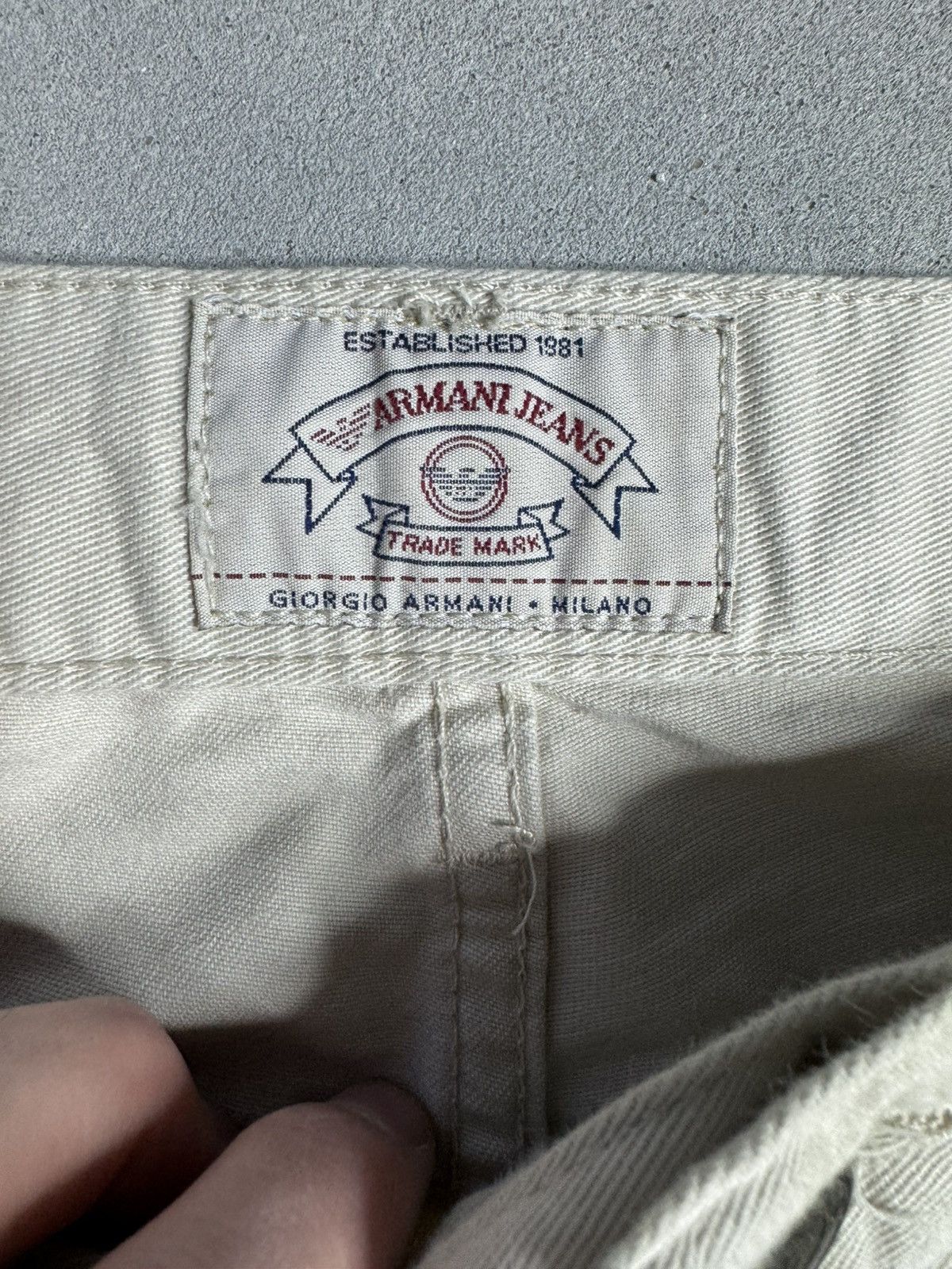 Giorgio Armani × Vintage ARMANI JEANS VINTAGE SZ 32 LINEN COTTON MADE IN ITALY MEN'S Size US 32 / EU 48 - 6 Thumbnail