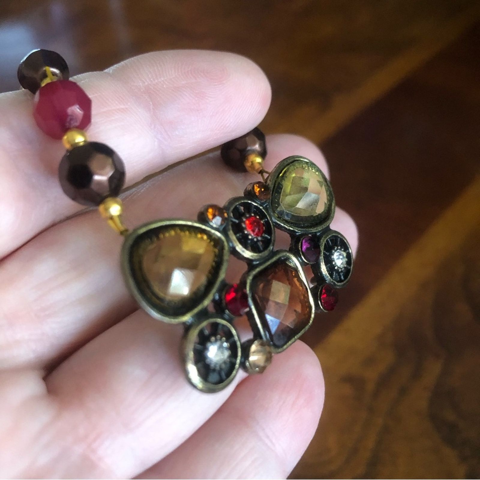 Handmade Handcrafted repurpose regal look pendant Pearl necklace Size ONE SIZE - 9 Thumbnail