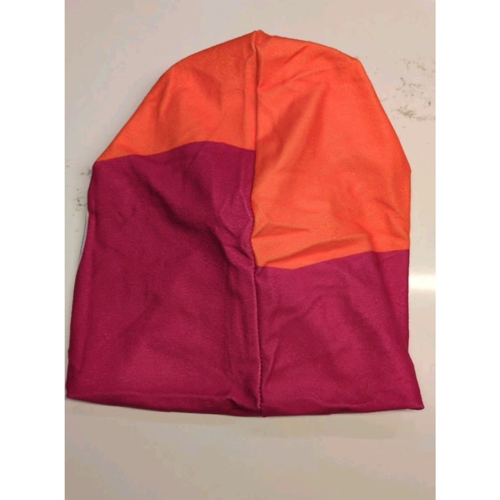 Doublet Dunkin Donuts Beanie Hat Mens One Size Orange Reversible Warm Double Lined Fleece 90s City Beach Skull Colorful Fun Size ONE SIZE - 7 Thumbnail
