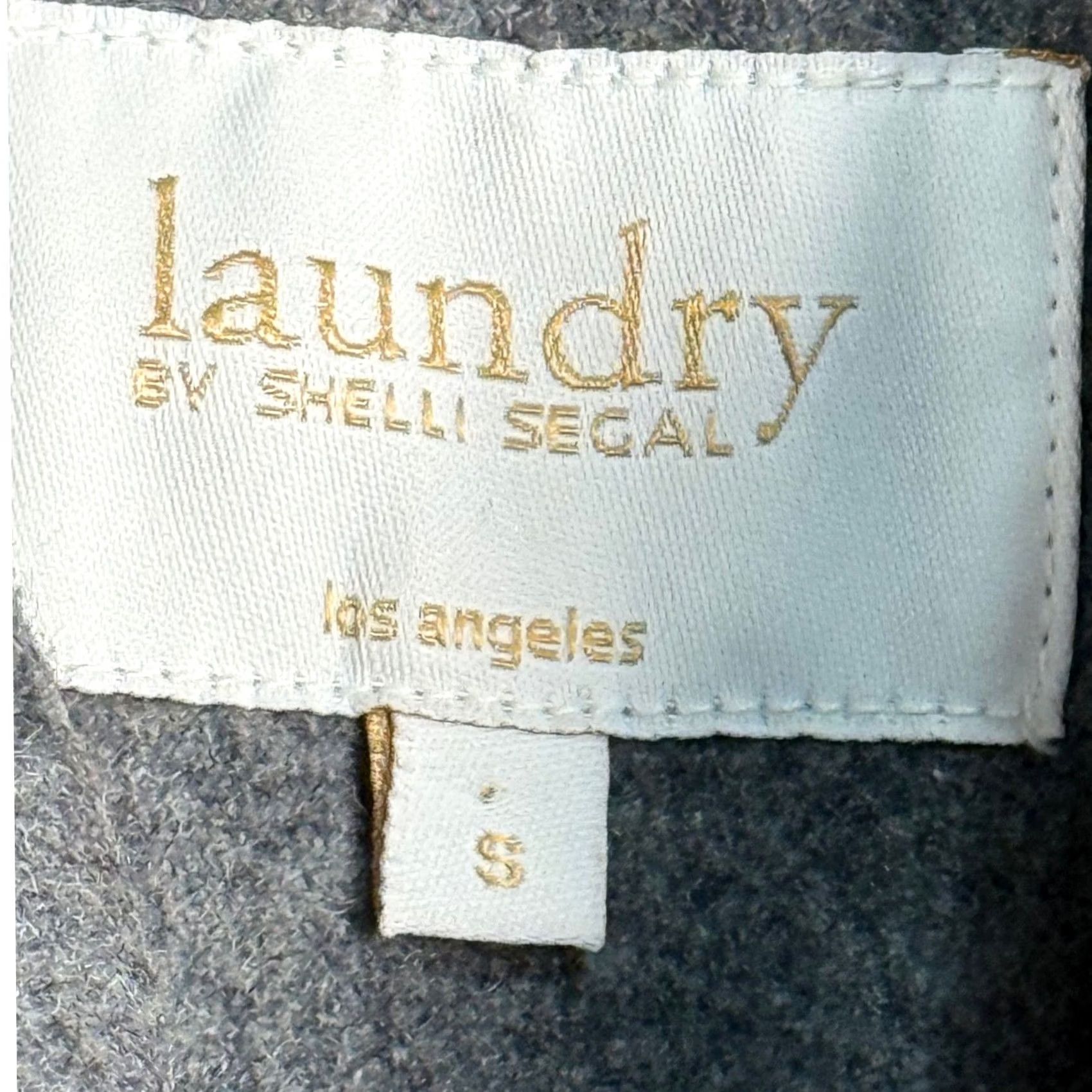 Laundry by Shelli Segal Laundry by Shelli Segal S Grey Wool Blend Belted Peacoat Jacket Silver Buttons Size S / US 4 / IT 40 - 5 Thumbnail