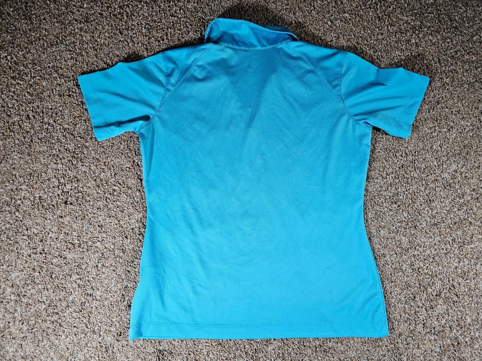 Nike Nike Golf Fitdry Womens MEDIUM Open Polo Teal Size ONE SIZE - 5 Thumbnail