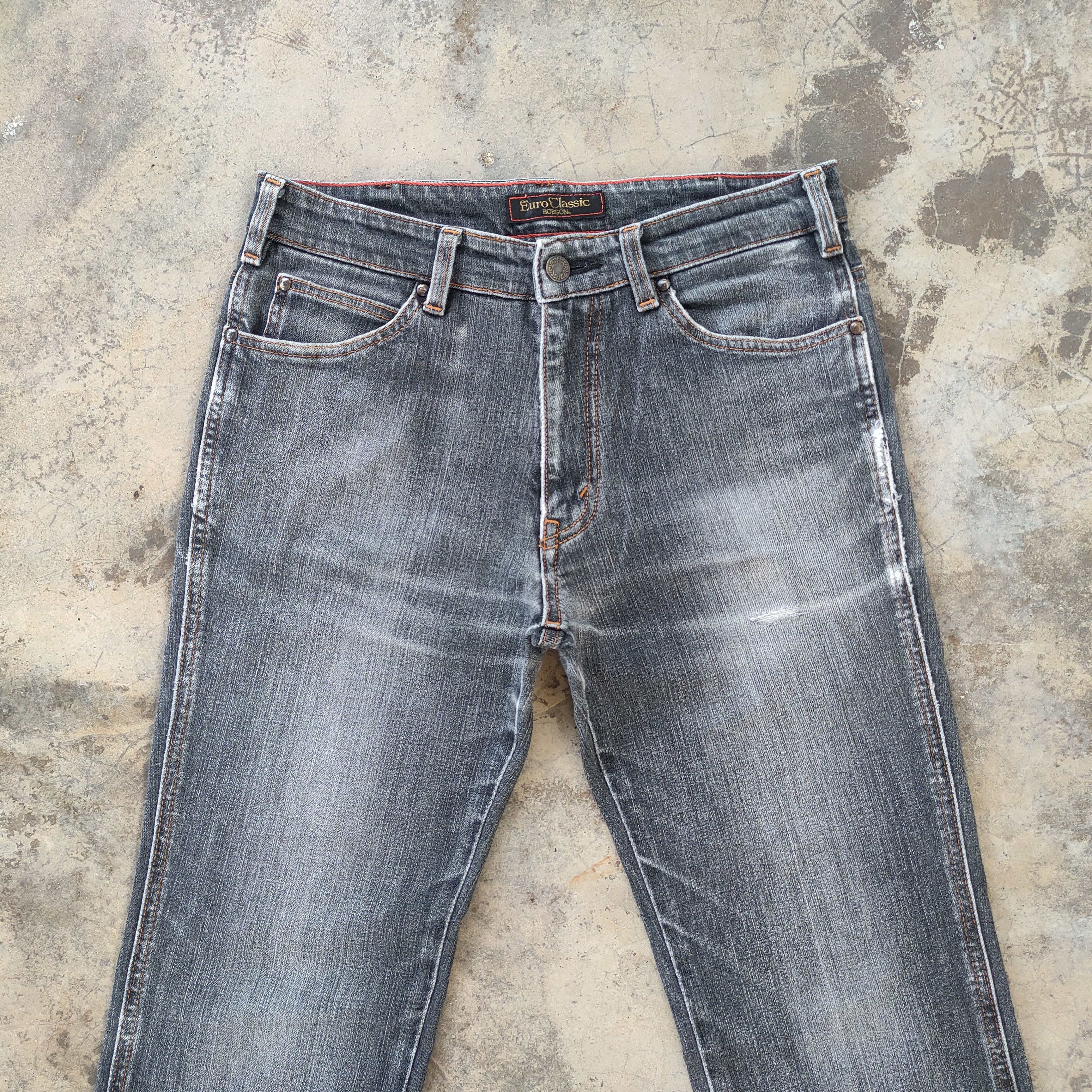 Japanese Brand × Jean × Vintage W30 VINTAGE JAPAN EC100 FADED BLACK JEANS DENIM PANTS Size US 30 / EU 46 - 2 Thumbnail