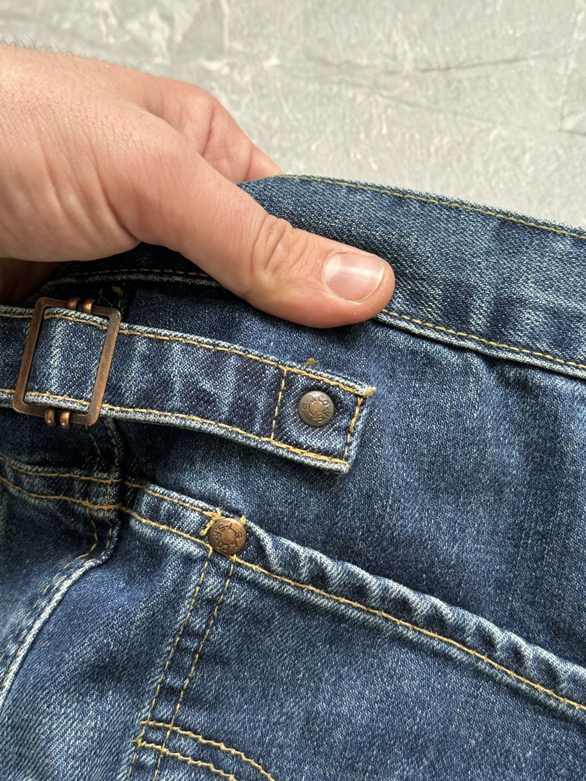 Levi's Vintage Clothing Vintage Levis Back Buckle Denim Midi Skirt Size 30" / US 8 / IT 44 - 8 Thumbnail
