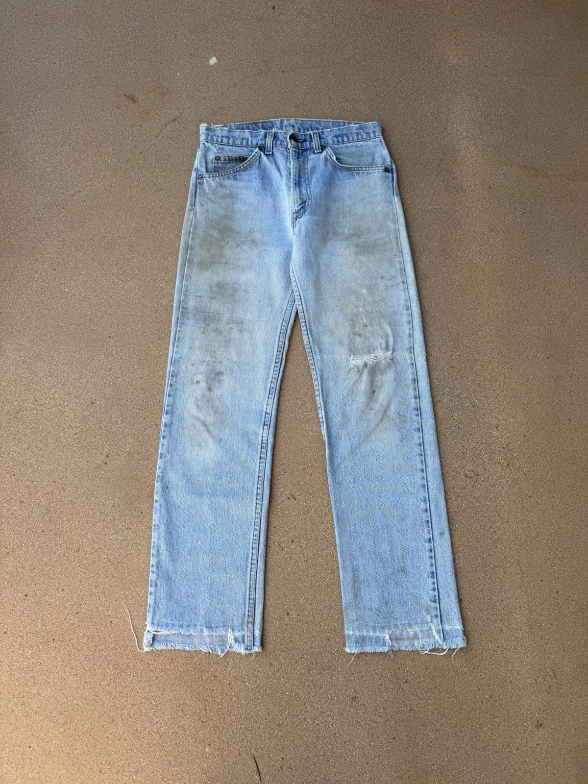 Levi's Vintage 80’s Levi’s 505 Orange Tab Faded Denim Jeans 29x29 Size US 29 - 1 Thumbnail