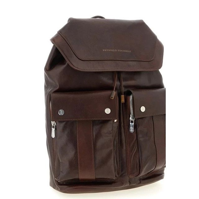 Brunello Cucinelli BRUNELLO CUCINELLI $5950 Rust Brown Leisure Backpack New & A Size ONE SIZE - 3 Thumbnail