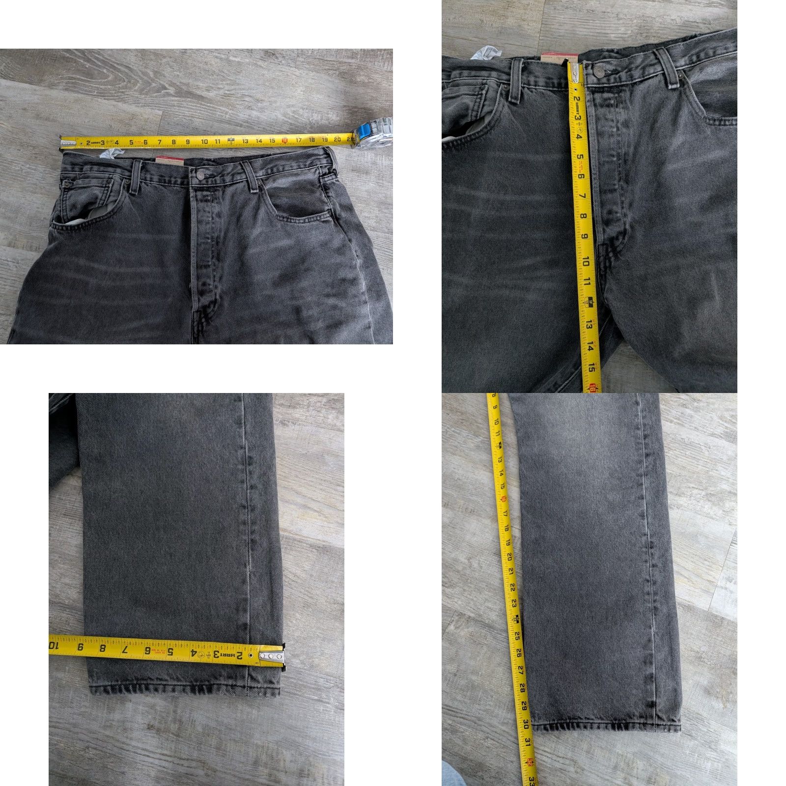 Levi's VINTAGE Levi's 501 Jeans Black 93 Button Fly Straight Leg 40x32 Mens Regular Inseam 32 Denim Cotton Tags NWT 5-Pocket Size US 40 / EU 56 - 9 Thumbnail