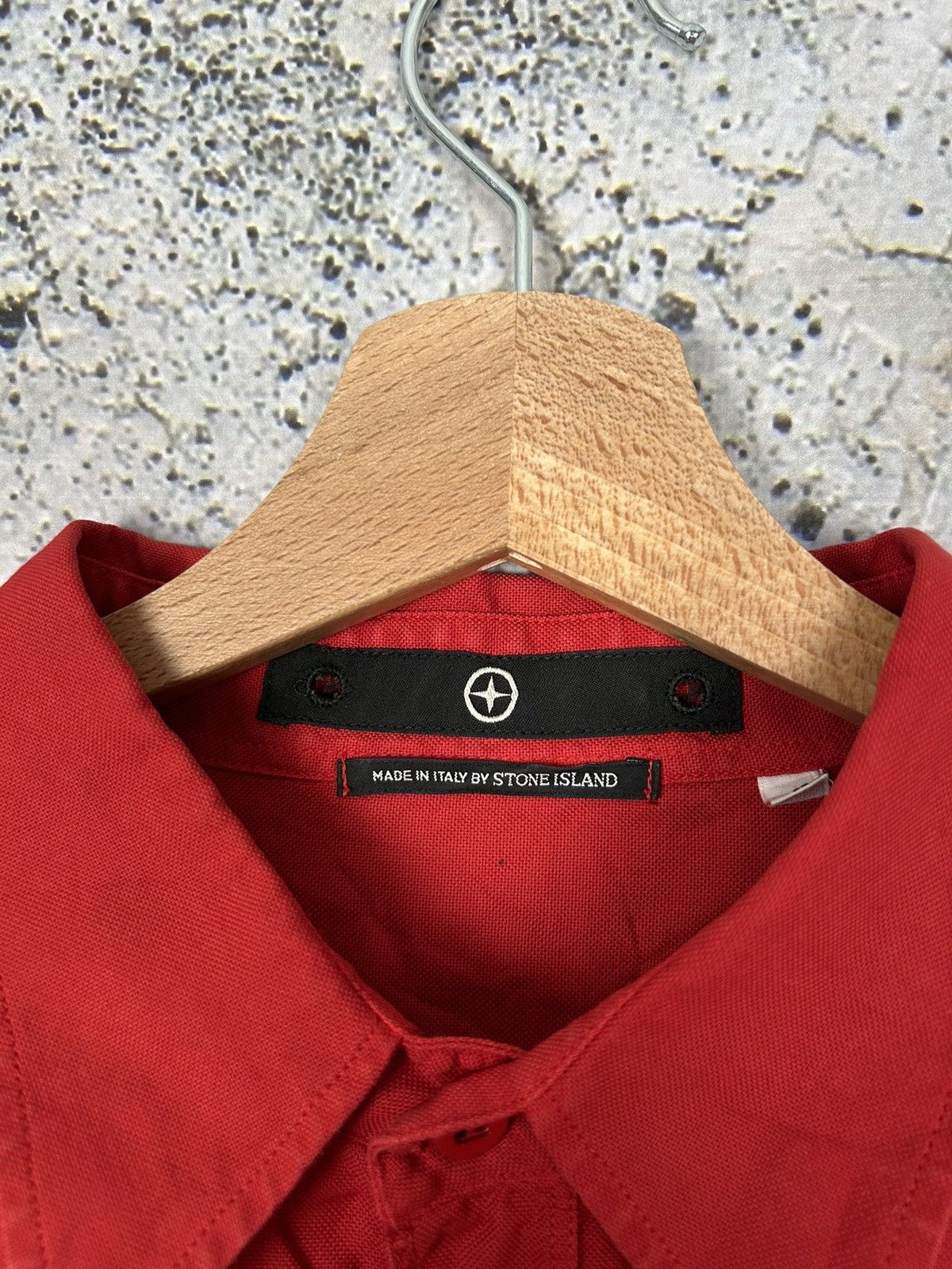 Stone Island Vintage Stone Island Red Shirt Designer Rare 90s Archive Size US L / EU 52-54 / 3 - 3 Thumbnail