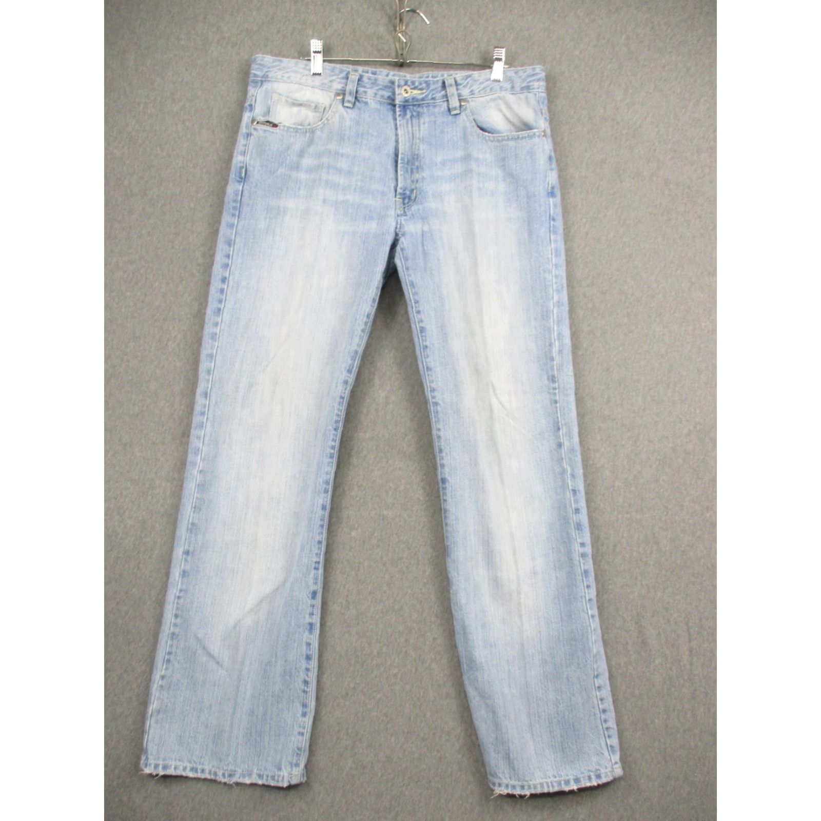 Buffalo David Bitton VINTAGE Buffalo David Bitton Banker Jeans Mens 34 Straight Leg Frayed Hem Blue Denim 34 Mens Jeans Size US 34 / EU 50 - 2 Thumbnail