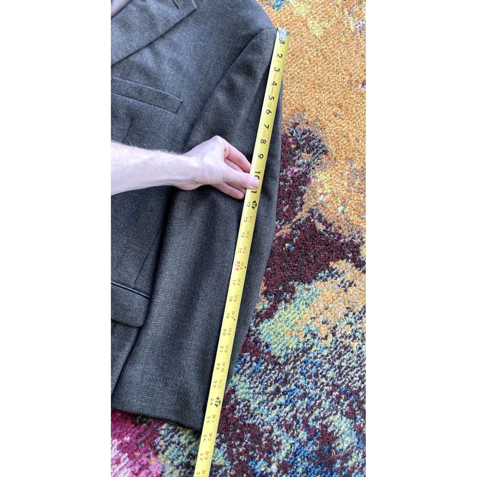 Ralph Lauren Lauren Ralph Lauren Blazer Mens 46R Brown 100% Wool Sport Coat 2 Button Size 46R - 7 Thumbnail