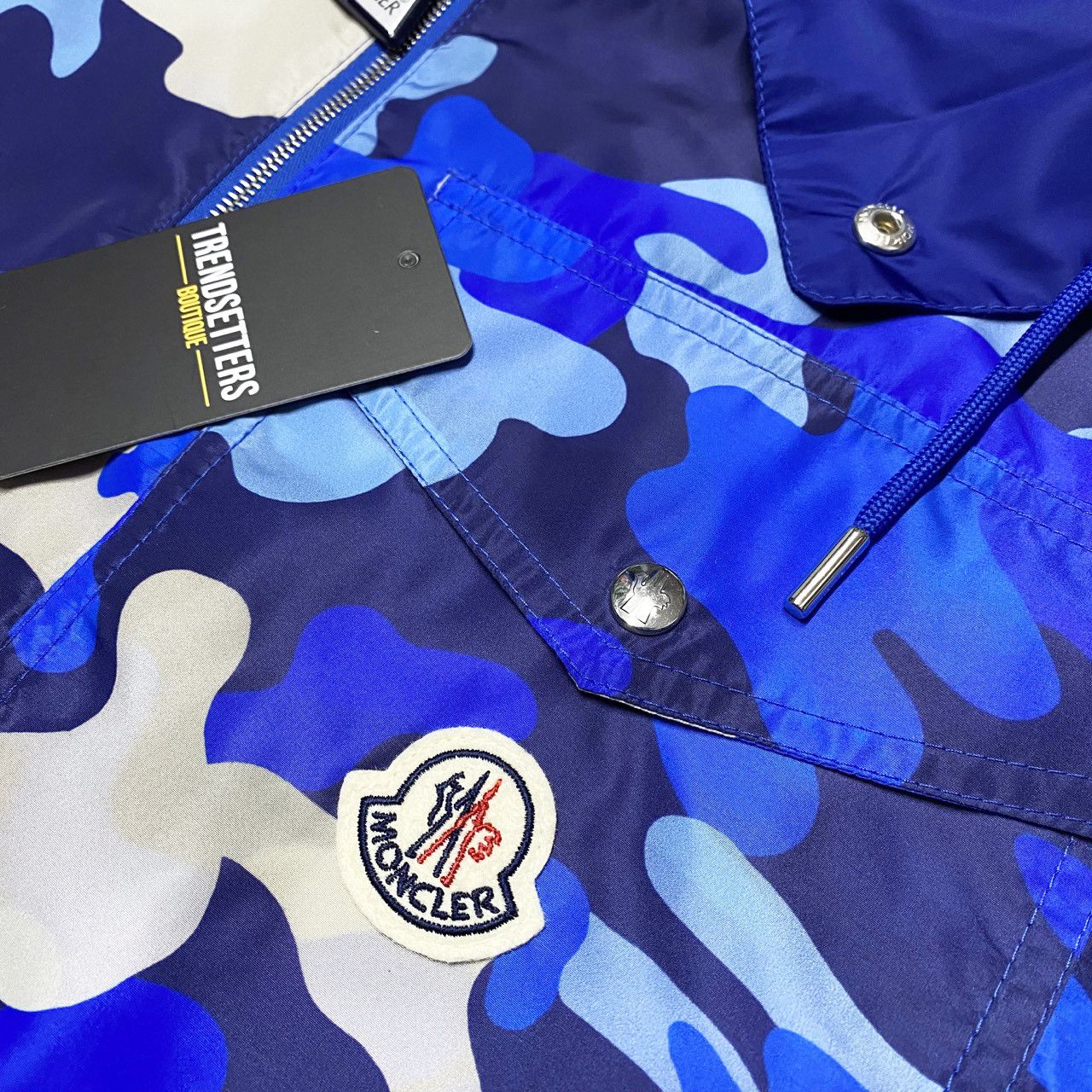 Moncler Moncler vidourle light jacket XL 2XL camo blue windbreaker Size US XXL / EU 58 / 5 - 7 Thumbnail