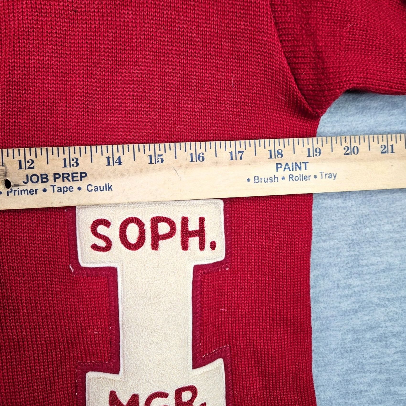 Holloway VINTAGE Burean Holloway Red Varsity Cardigan Letterman Sweater Size 40 Size S / US 4 / IT 40 - 5 Thumbnail