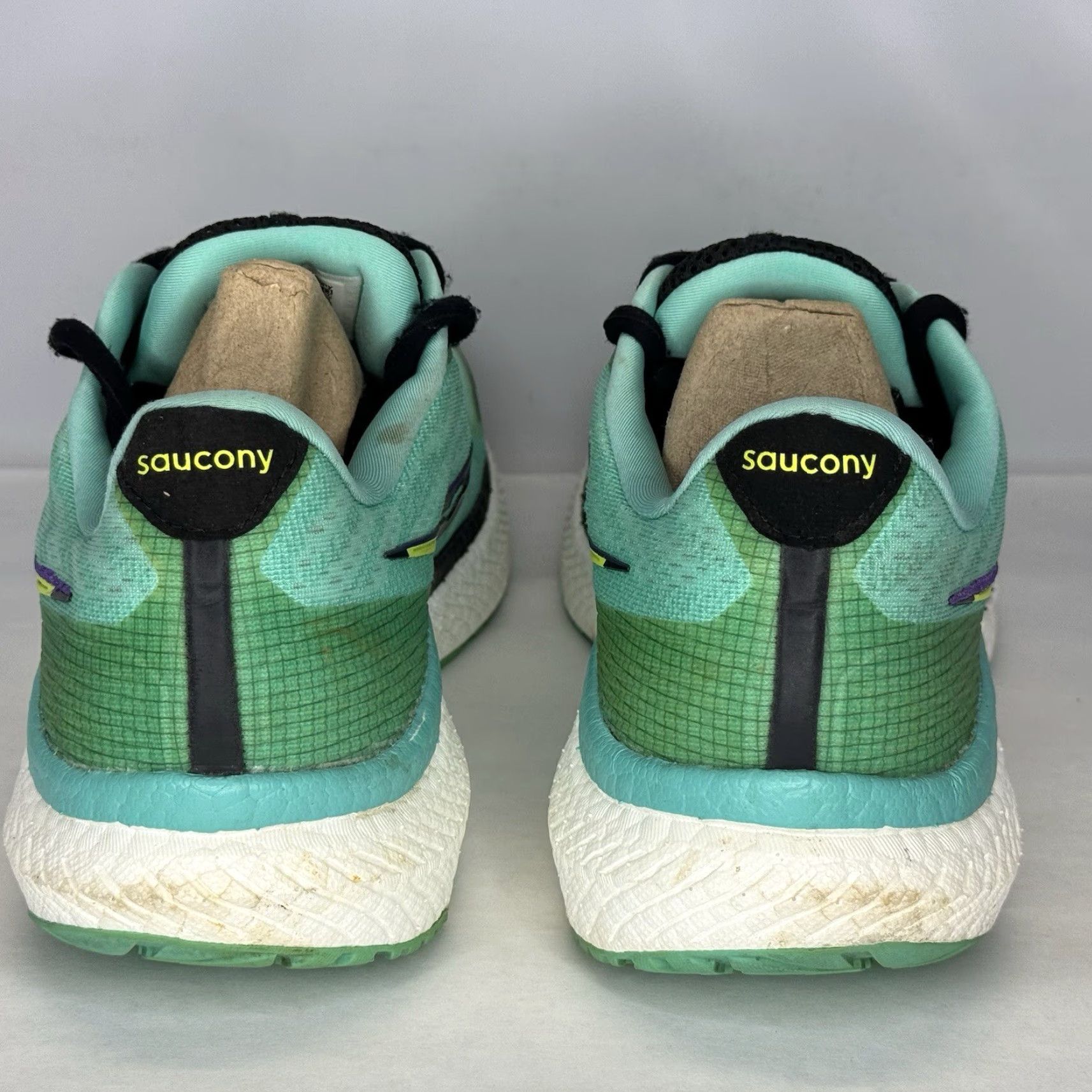 Saucony Saucony Triumph 19 Womens Running Walking Athletic Sneakers Size 10.5 Teal Blue Green with Black Trim Sneaker Shoes Size US 9 / IT 39 - 7 Thumbnail