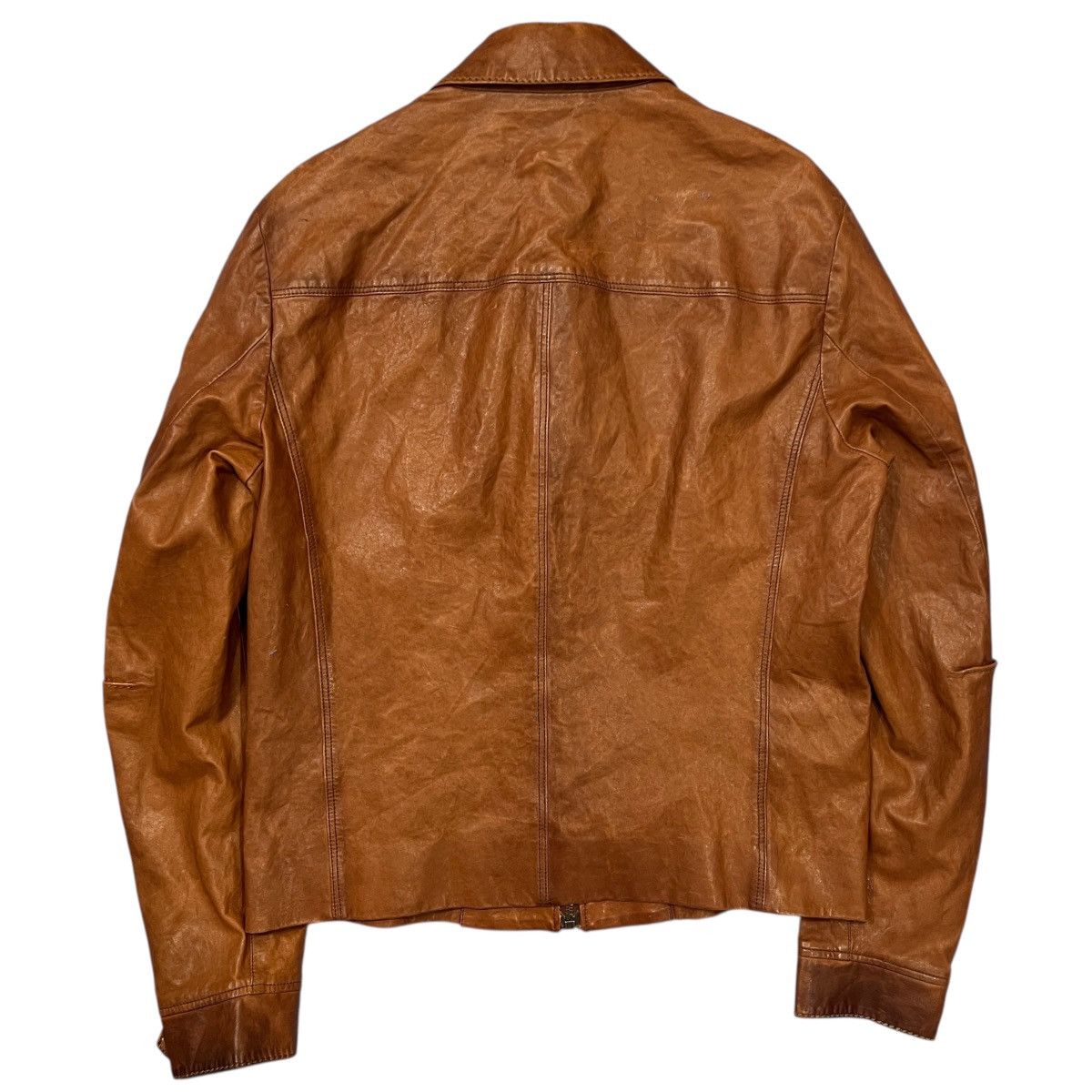 Prada PRADA Vintage Leather Zip-up Jacket Size US M / EU 48-50 / 2 - 10 Thumbnail