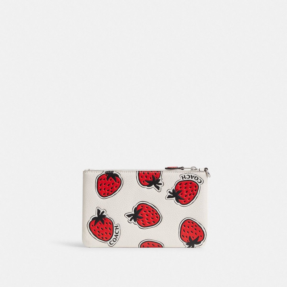 Coach NWT Coach Small Strawberry-Print Leather Wristlet ct892 Size ONE SIZE - 7 Thumbnail