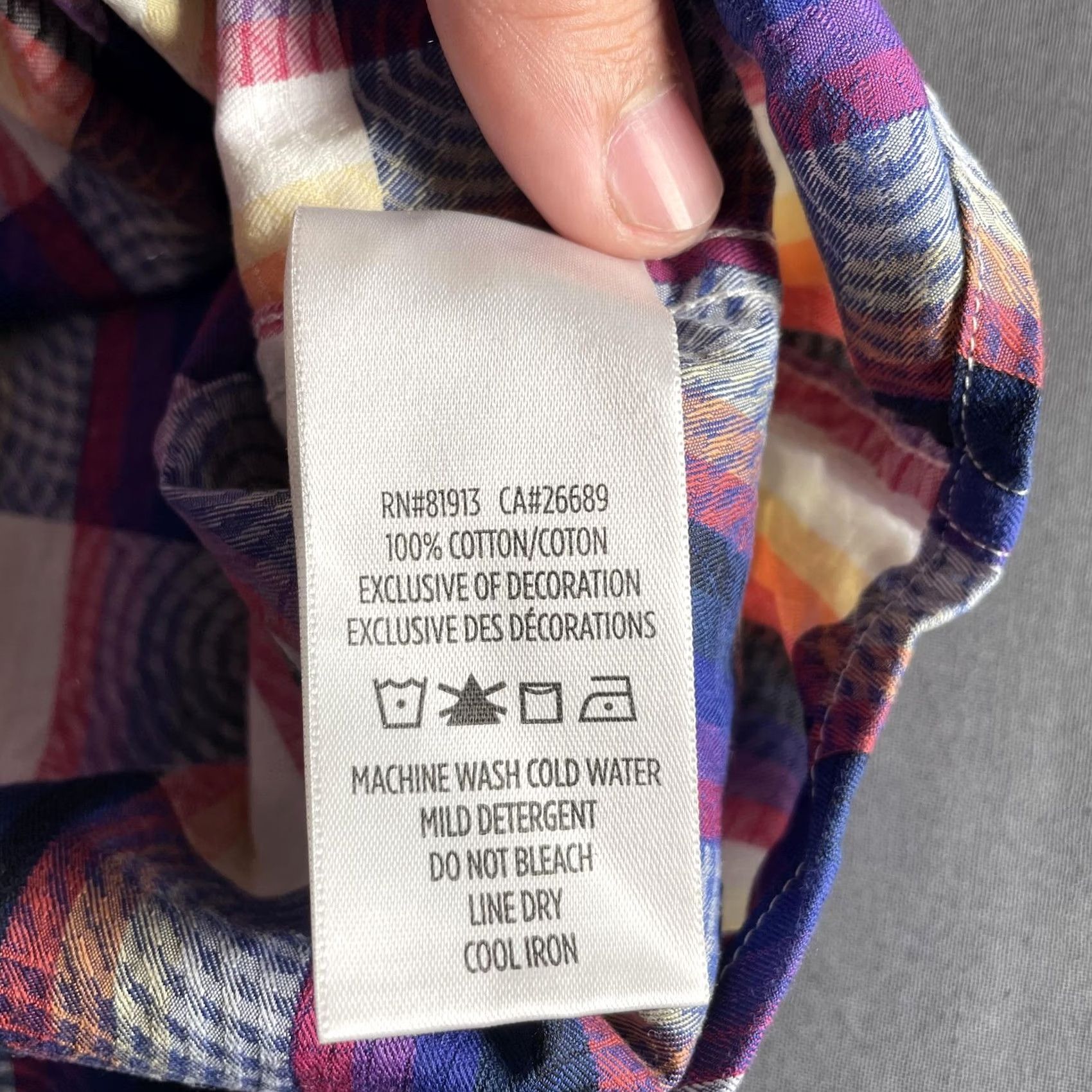 Robert Graham Robert Graham Shirt Mens Large Multicolor Plaid Classic Fit Long Sleeve Cotton Shirt Size US L / EU 52-54 / 3 - 7 Thumbnail