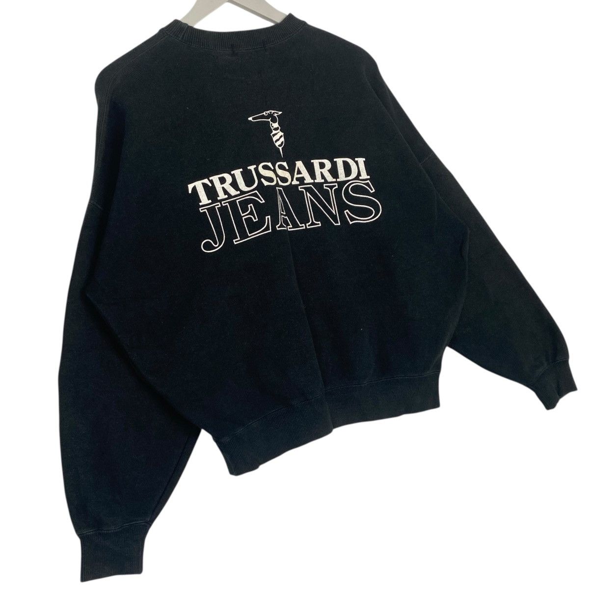 Other Vintage Trussardi Jeans Sweatshirt Crewneck Black Big Logo Size US M / EU 48-50 / 2 - 2 Thumbnail