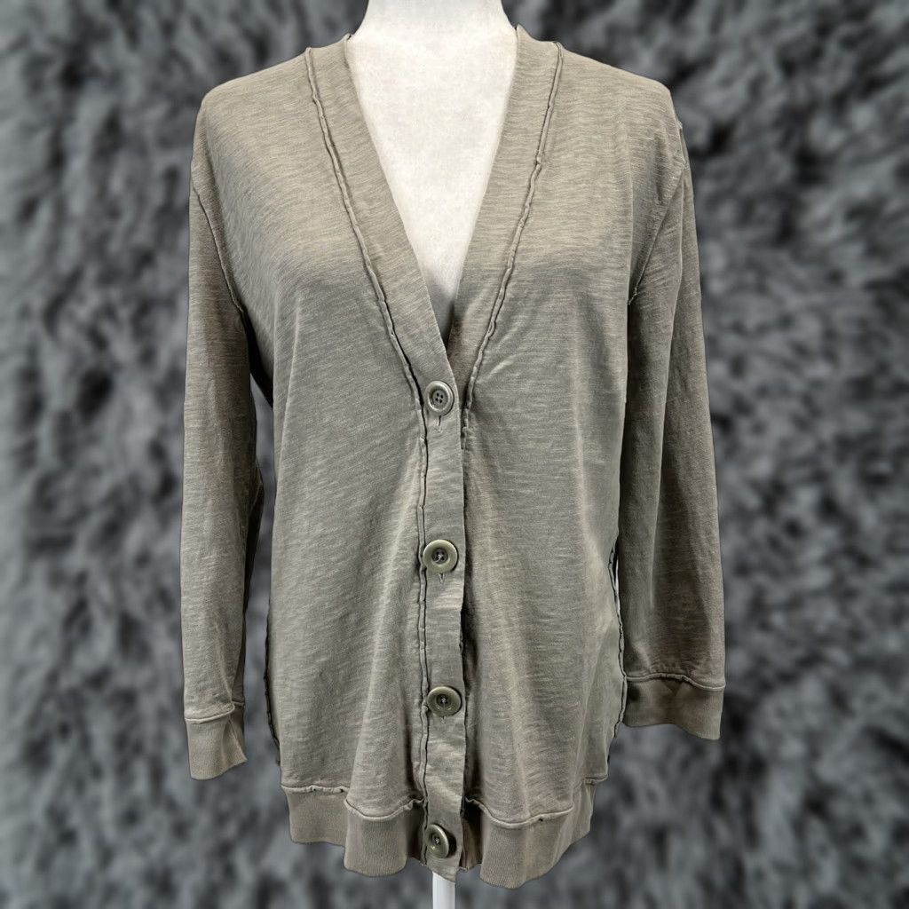 J.Crew VINTAGE? No. J. Crew Cardigan Sweater Putty M Lightweight V-Neck Casual Exposed Seams Womens Adult Medium Putty Cardigan Women Size M / US 6-8 / IT 42-44 - 1 Thumbnail