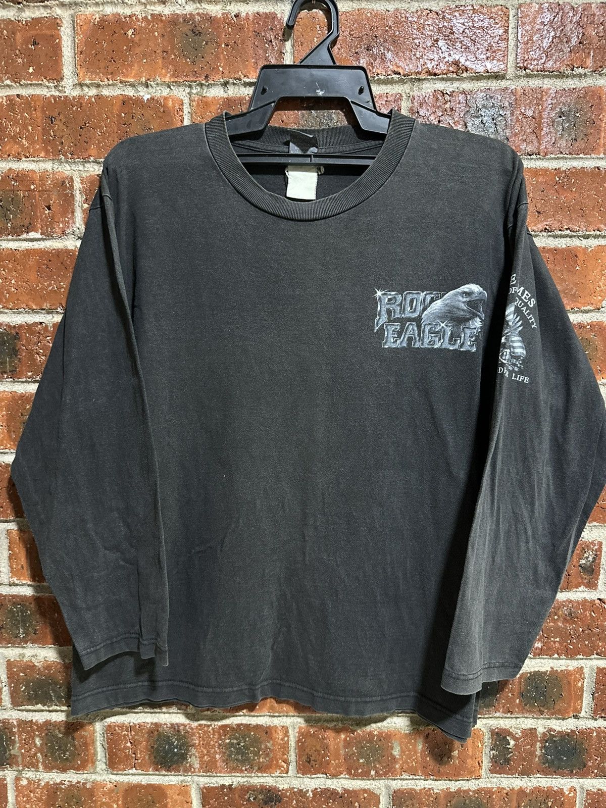 Sears Vintage Rock Eagle Faded Long Sleeve Tee Size US L / EU 52-54 / 3 - 2 Thumbnail