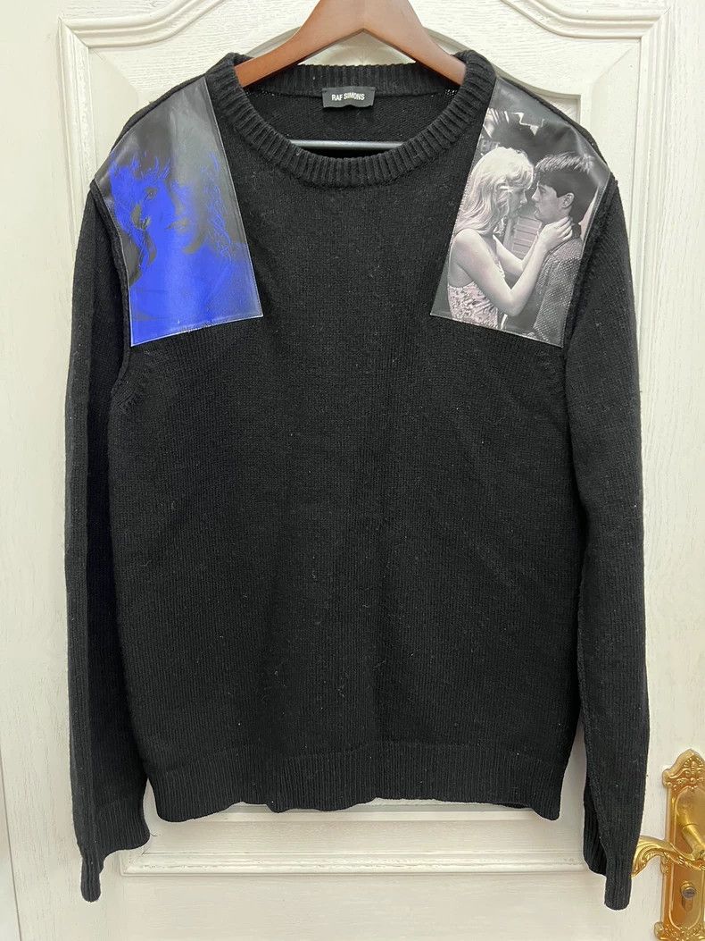 Raf Simons Raf Simons Black portrait patch sweater Size US L / EU 52-54 / 3 - 1 Thumbnail