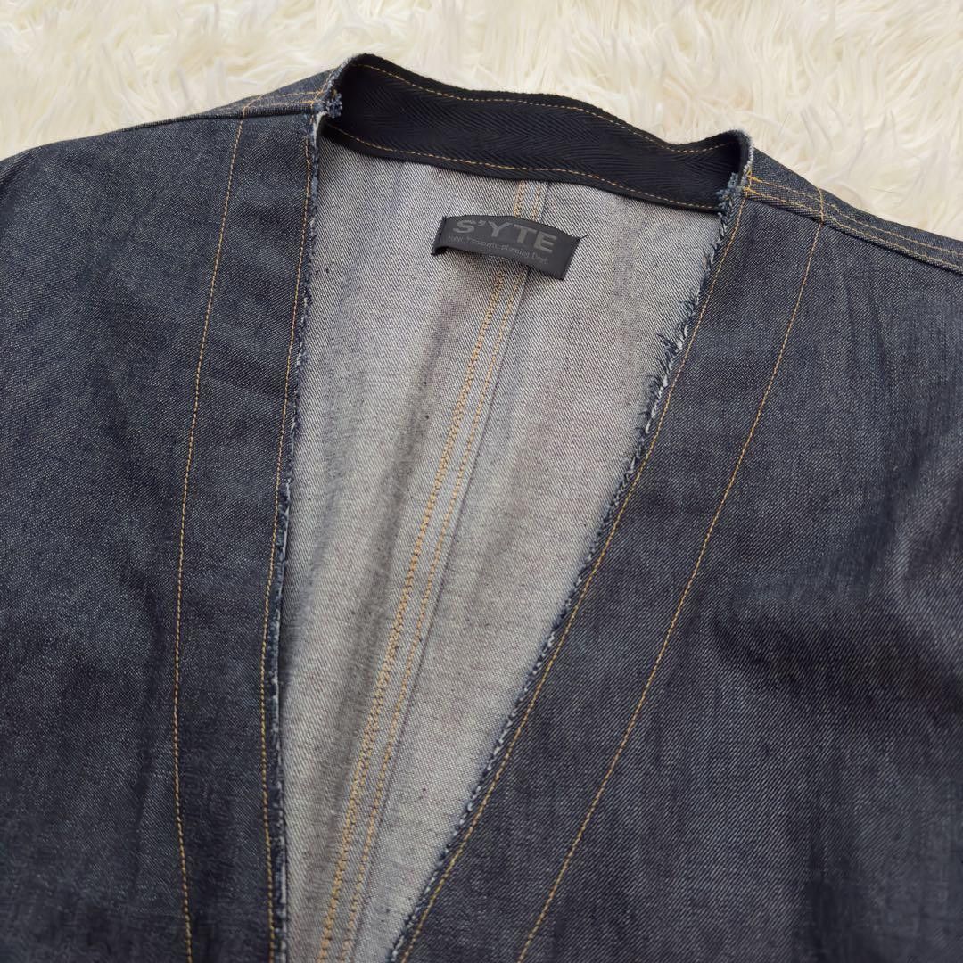 Yohji Yamamoto yohji yamamoto pour homme S'YTE cut-off design denim coat Size US L / EU 52-54 / 3 - 5 Thumbnail