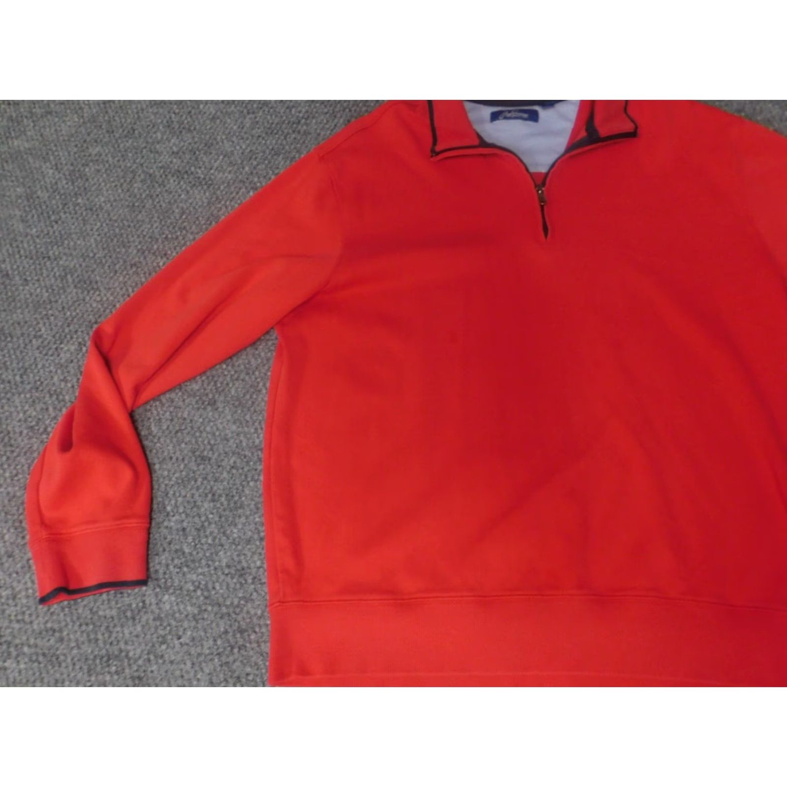Vintage Jack Nicklaus Mens Sweater Pullover 1/4 Zip XL Red Mock Neck Knit Regular Button Long Sleeve Cotton Wool Classic Size US XL / EU 56 / 4 - 2 Thumbnail