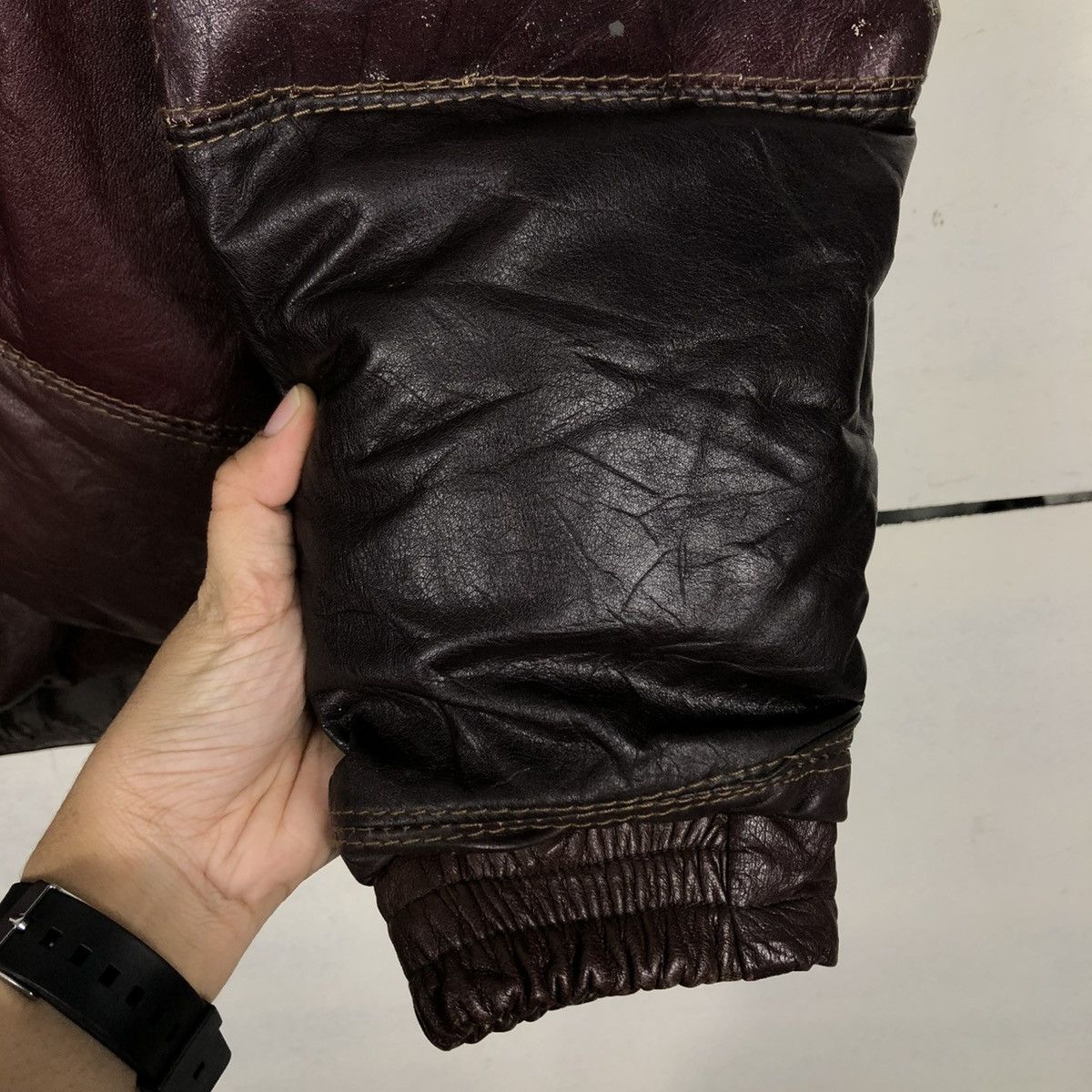 Japanese Brand 🔥VINTAGE BIKER LEATHER JACKET BERMANS ISSEY MIYAKE Size US M / EU 48-50 / 2 - 17 Thumbnail