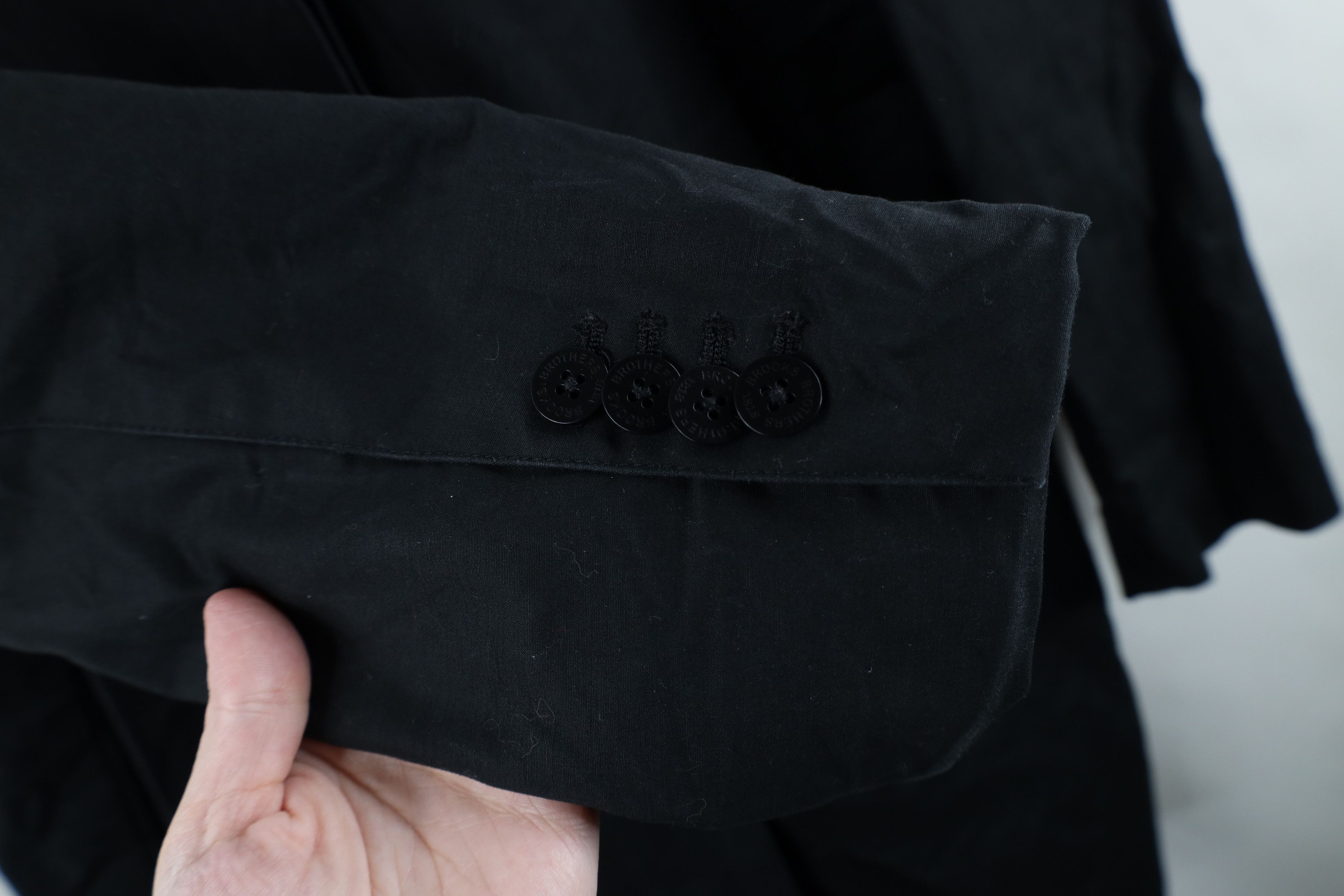 Brooks Brothers × Vintage Brooks Brothers Lined Full Button Trench Coat Jacket Black Size XL / US 12-14 / IT 48-50 - 9 Thumbnail
