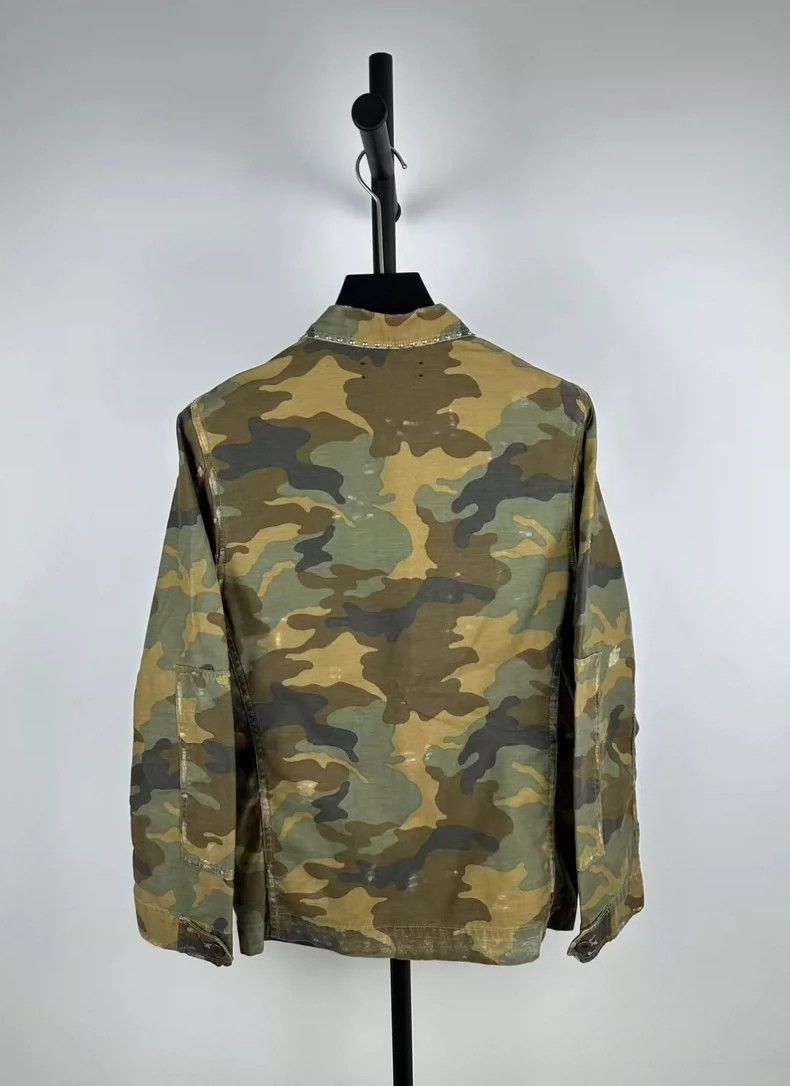 Amiri Amiri pocket stud camo distressed denim jacket Size US S / EU 44-46 / 1 - 2 Thumbnail