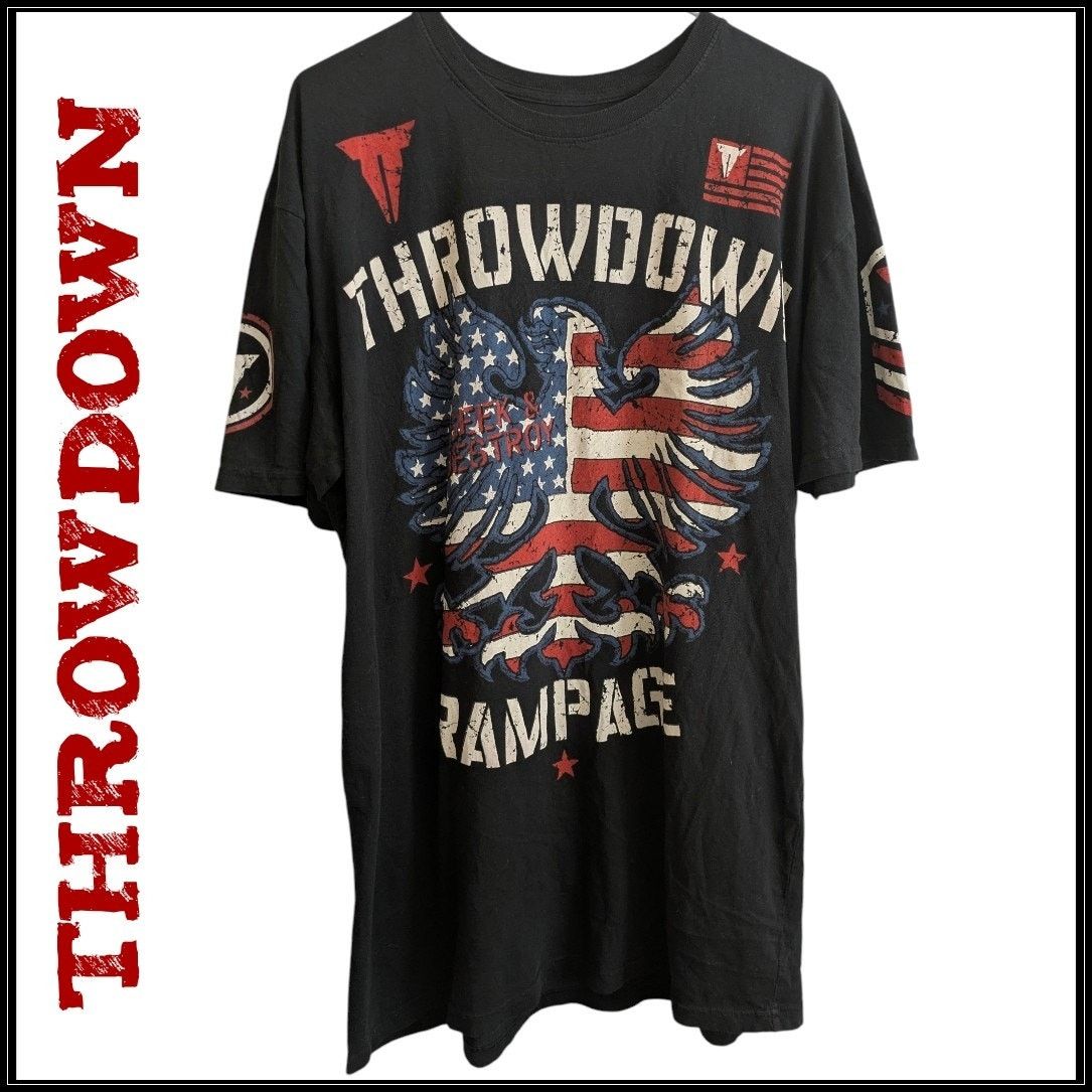 Affliction × Vintage Vintage Affliction THROWDOWN "Rampage" UFC Walkout Shirt XL Size US XL / EU 56 / 4 - 1 Thumbnail