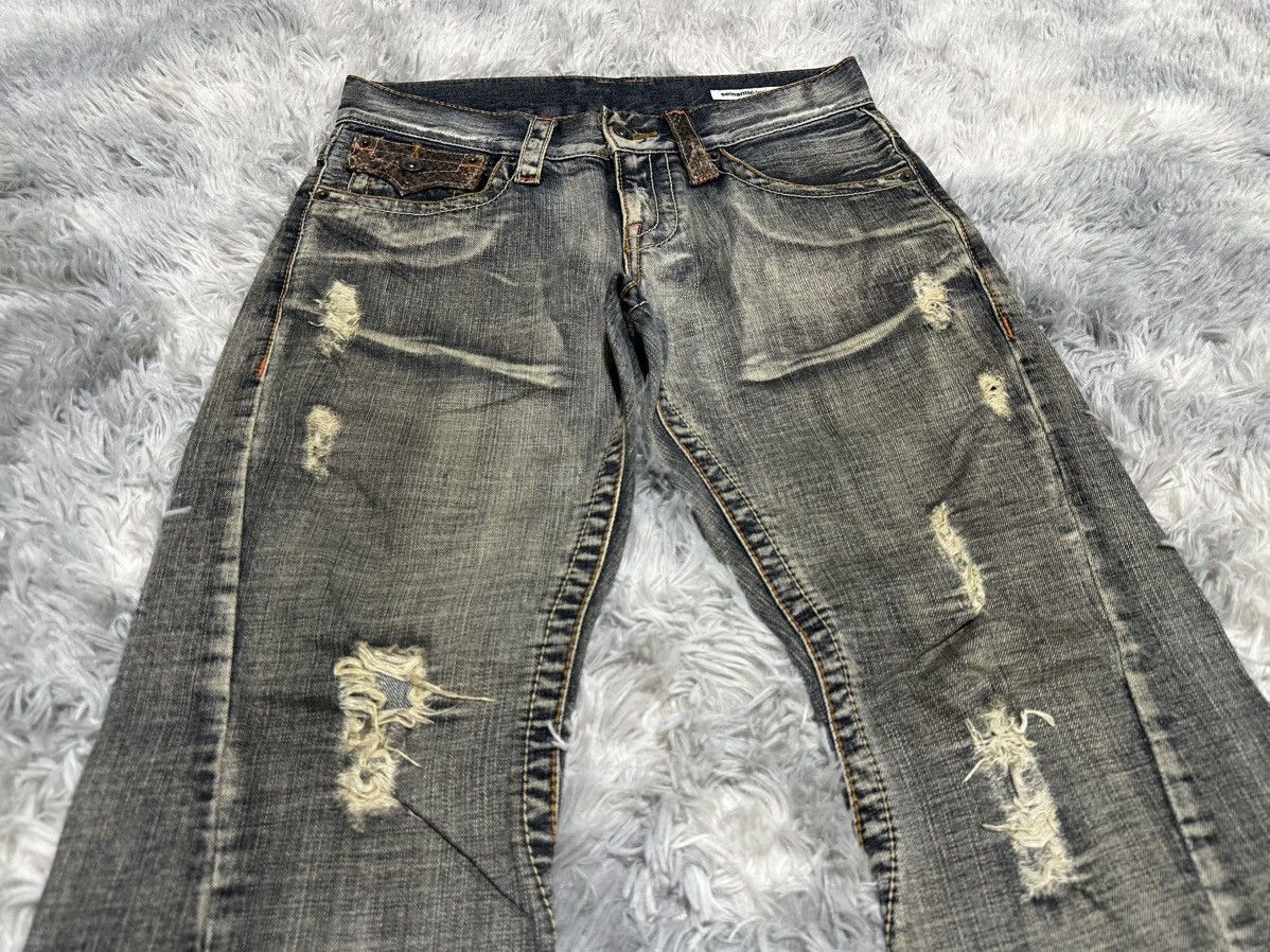 semanticdesign 🔥Sick Y2K Semantic Design Flared Denim Snakeskin Pocket Size US 30 / EU 46 - 2 Thumbnail