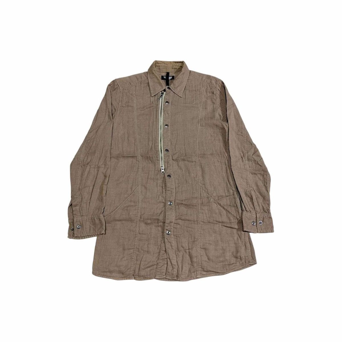 If Six Was Nine × Japanese Brand × Tornado Mart 🔥Y2K Archived Tornado Mart Half Zip Shirt Snap Buttons Size US M / EU 48-50 / 2 - 4 Thumbnail