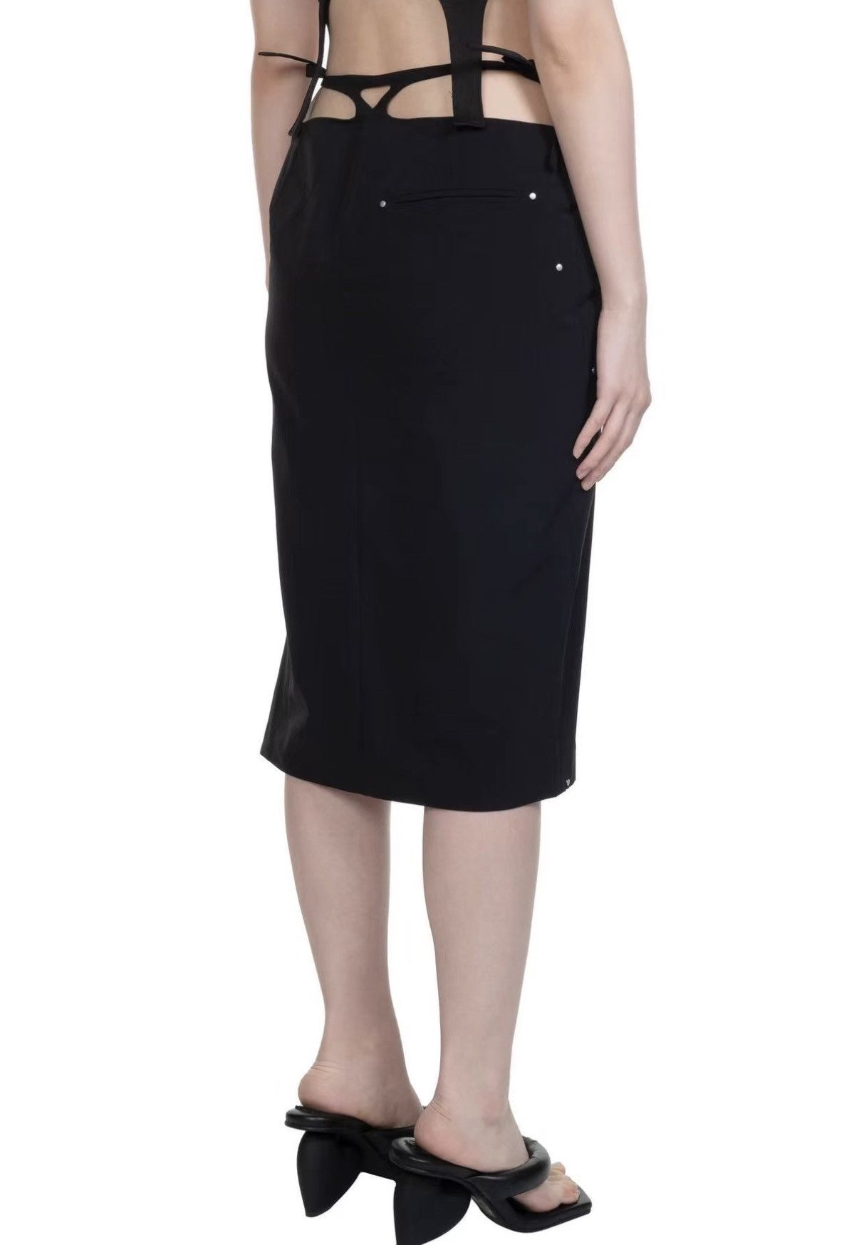 Heliot Emil Heliot Emil Women's Deconstructed Cargo Nylon Midi Skirt J39 Size S / US 4 / IT 40 - 3 Thumbnail